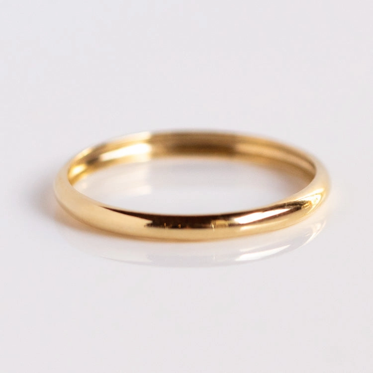 14k Delicate Yellow Gold Wedding Band