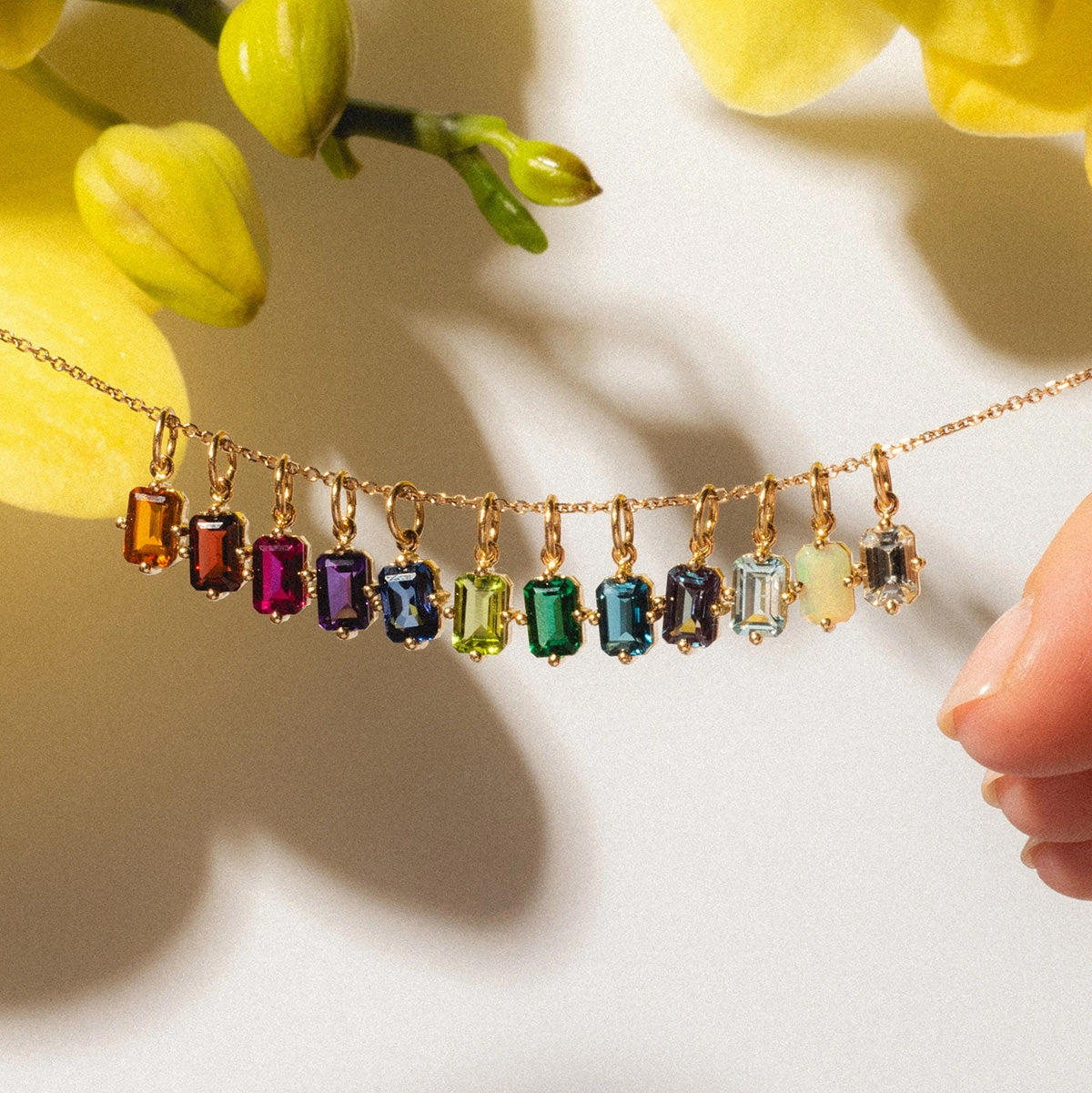 14k Mod Love Birthstone Charm