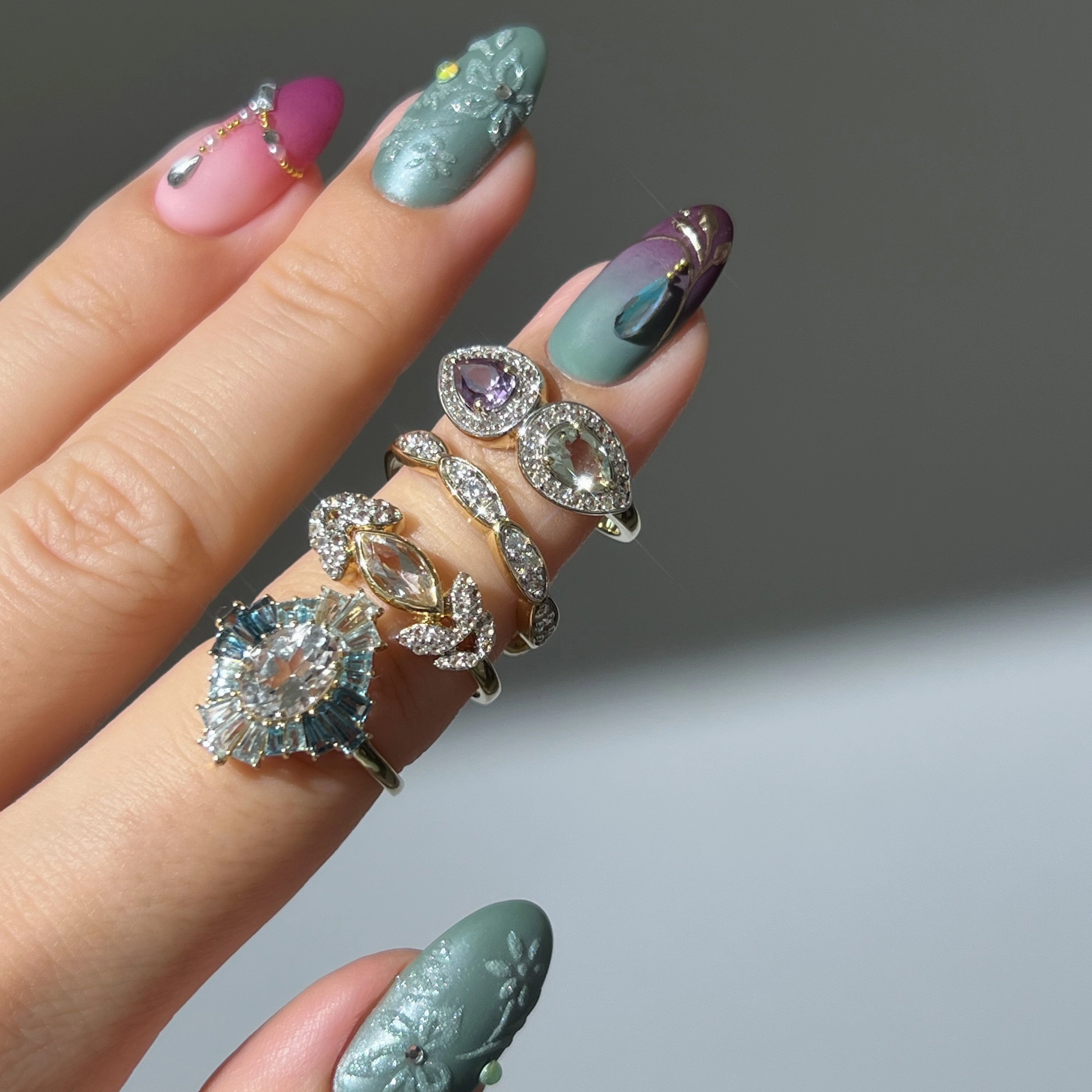 14k Pastel Amethyst Toi et Moi Ring