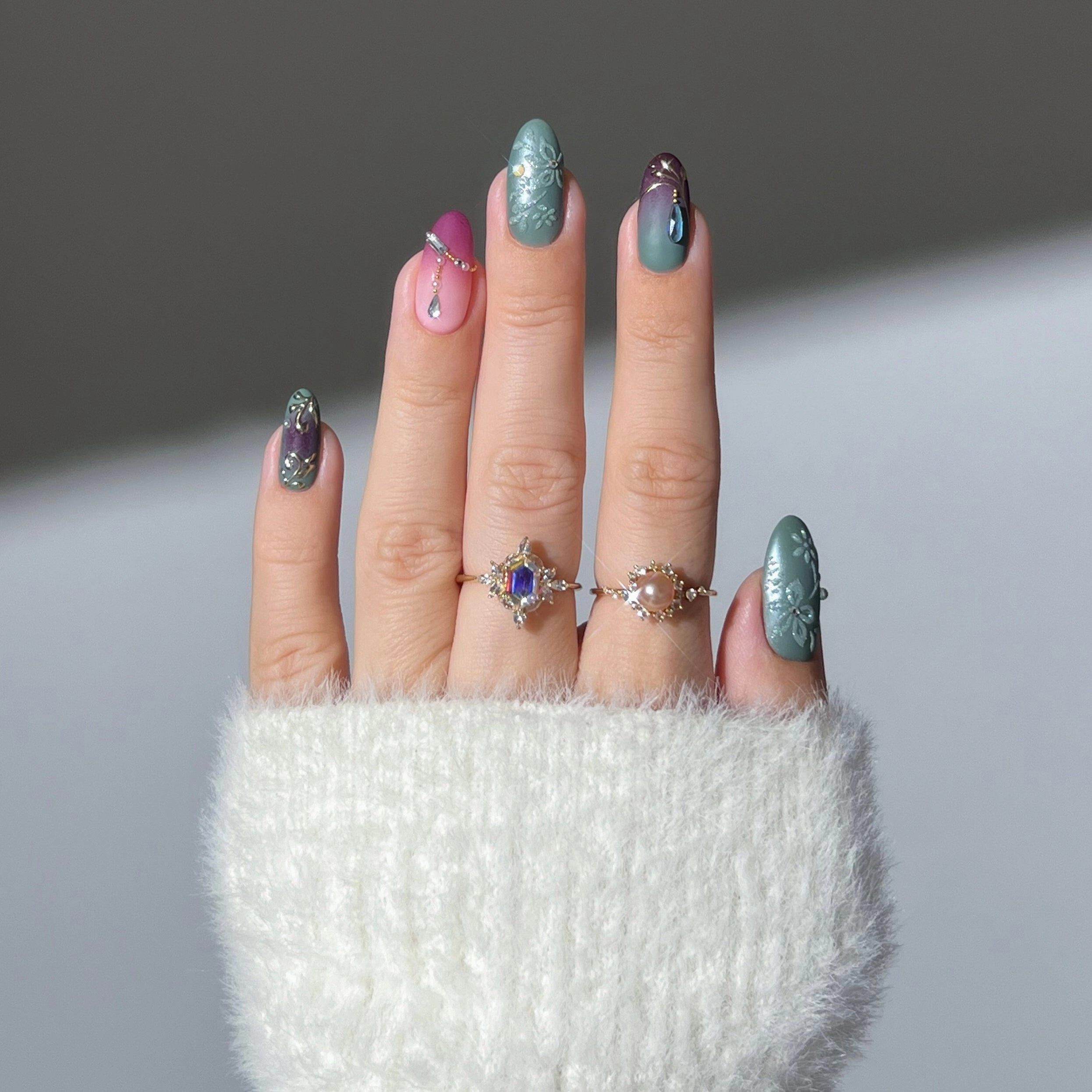 14k Pastel Pink Pearl Statement Ring