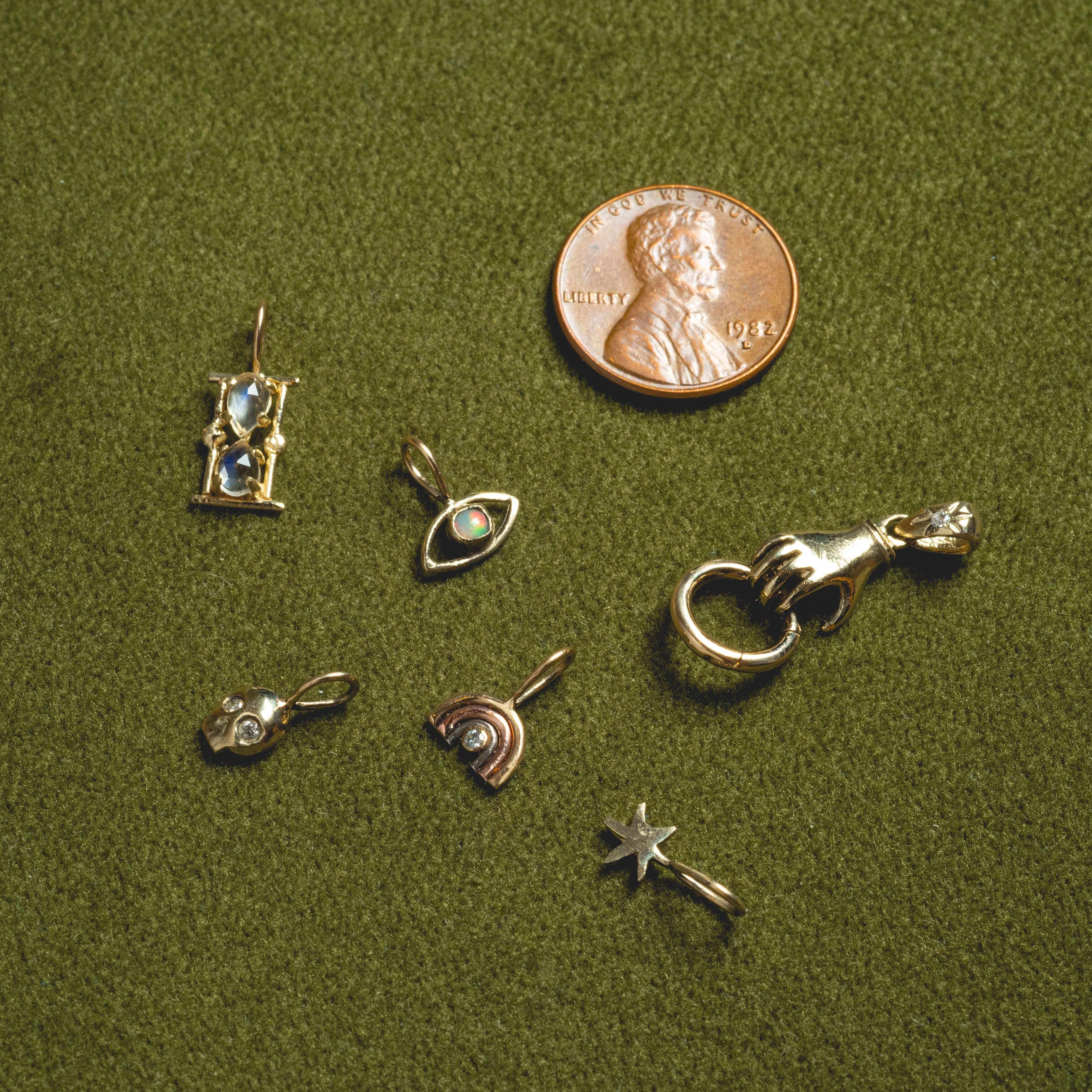 14k Solid Gold Tiny Charms by Acanthus
