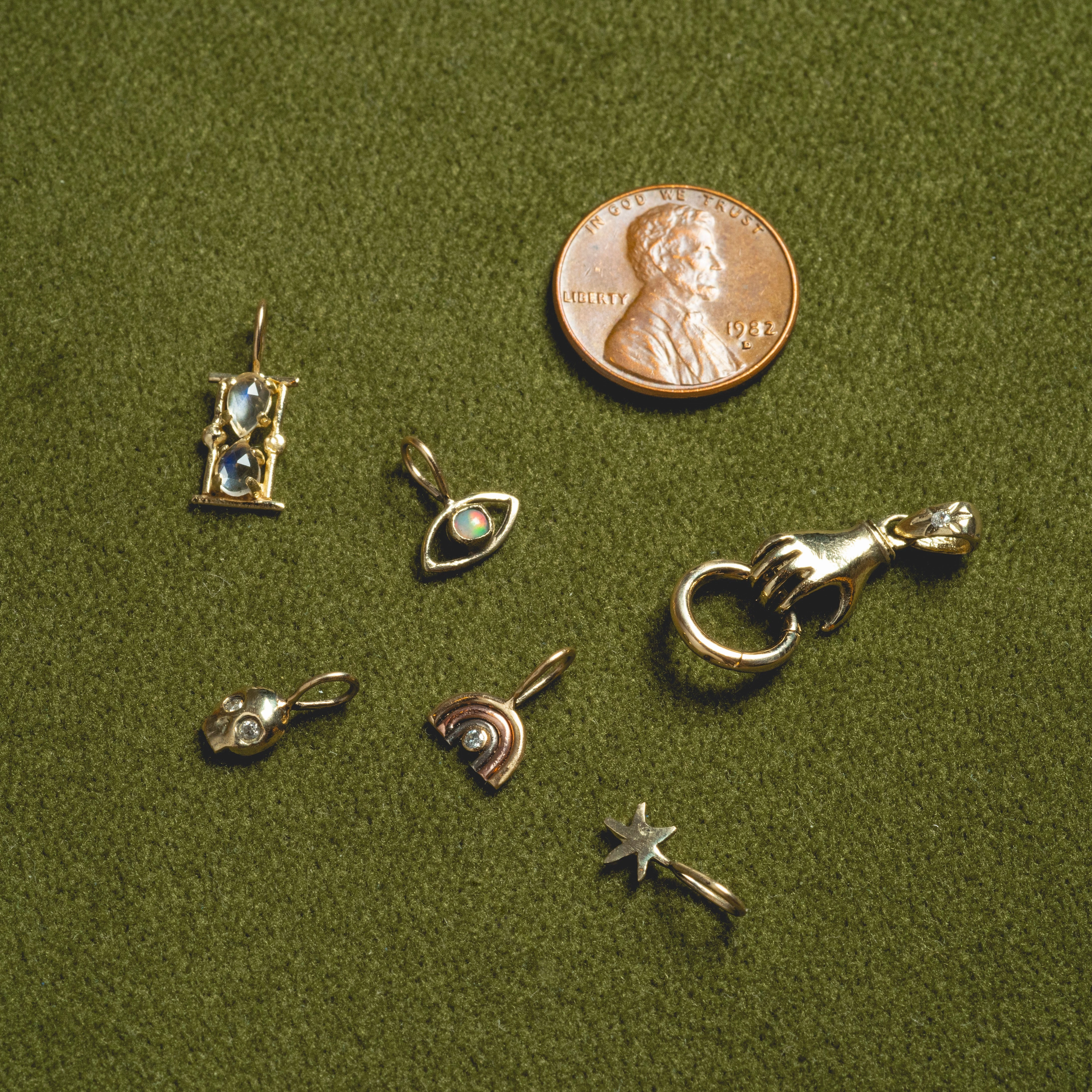 14k Solid Gold Tiny Charms by Acanthus