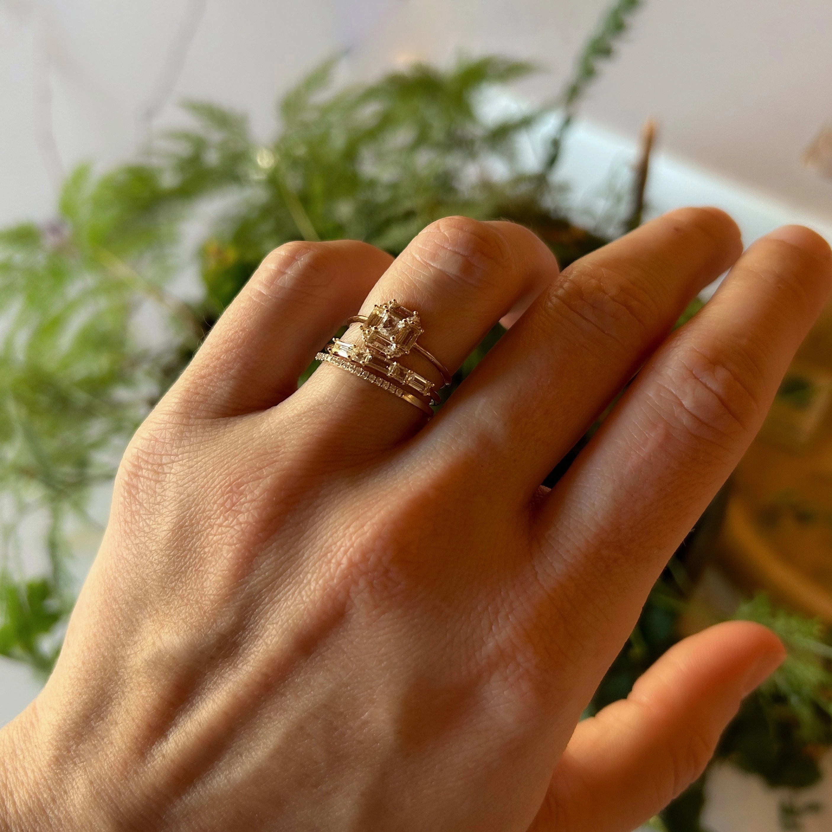 14k Vintage Inspired Art Deco Engagement Ring