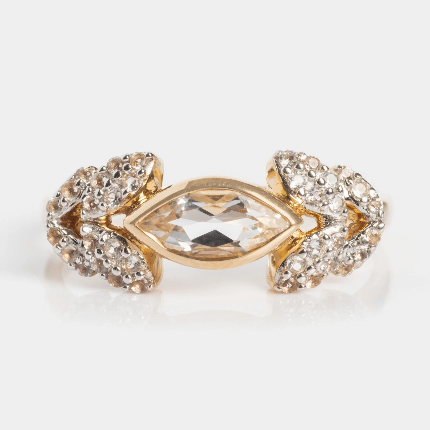 14k Vintage Inspired Laurel Crown Ring