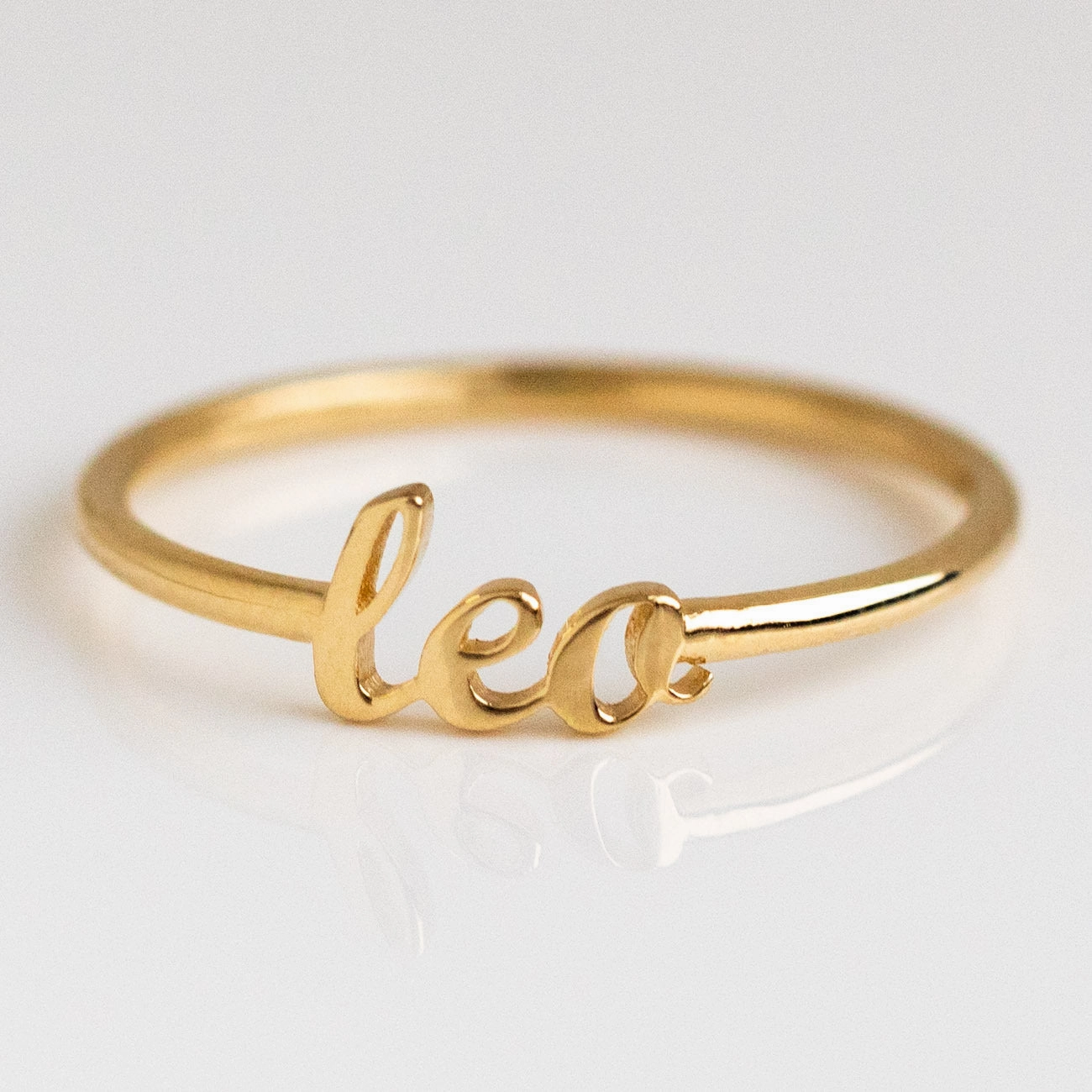 "Say My Name" 14K Custom Cursive Letter Ring