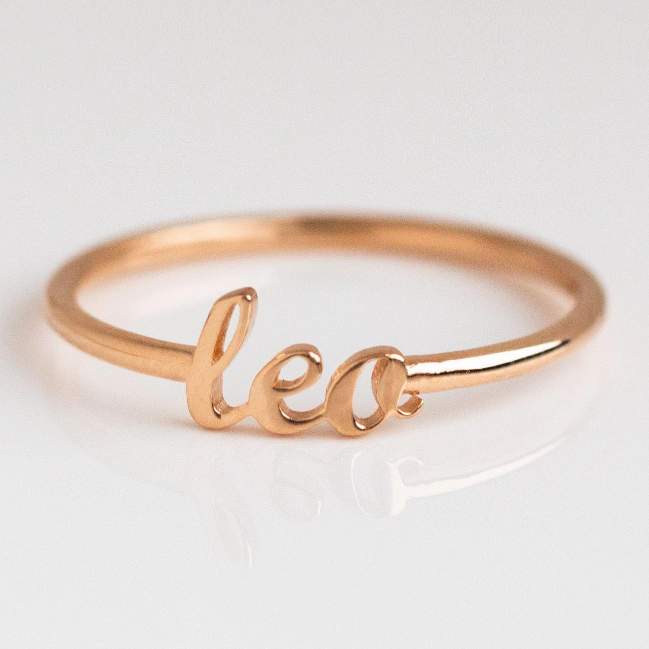 "Say My Name" 14K Custom Cursive Letter Ring