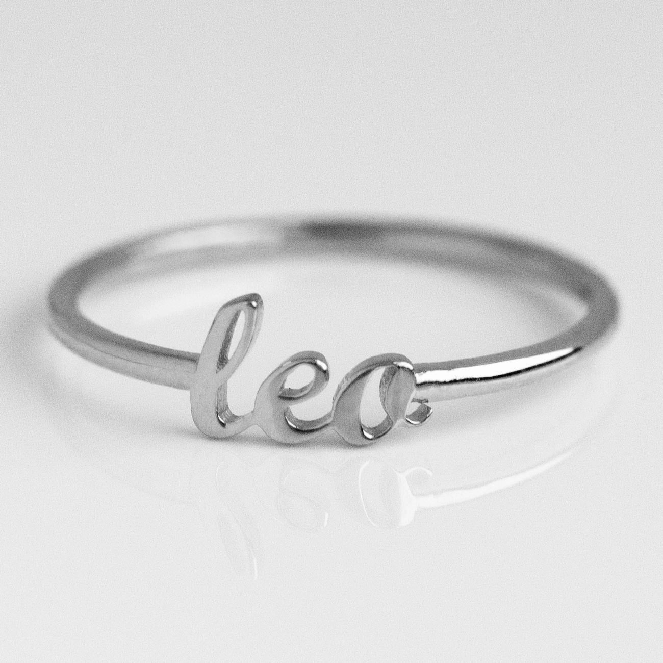 "Say My Name" 14K Custom Cursive Letter Ring
