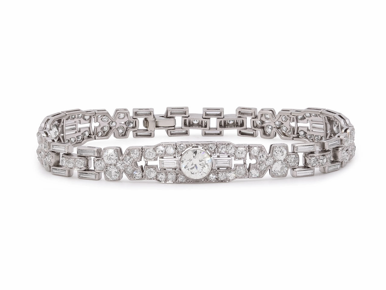 Art Deco Diamond Bracelet in Platinum