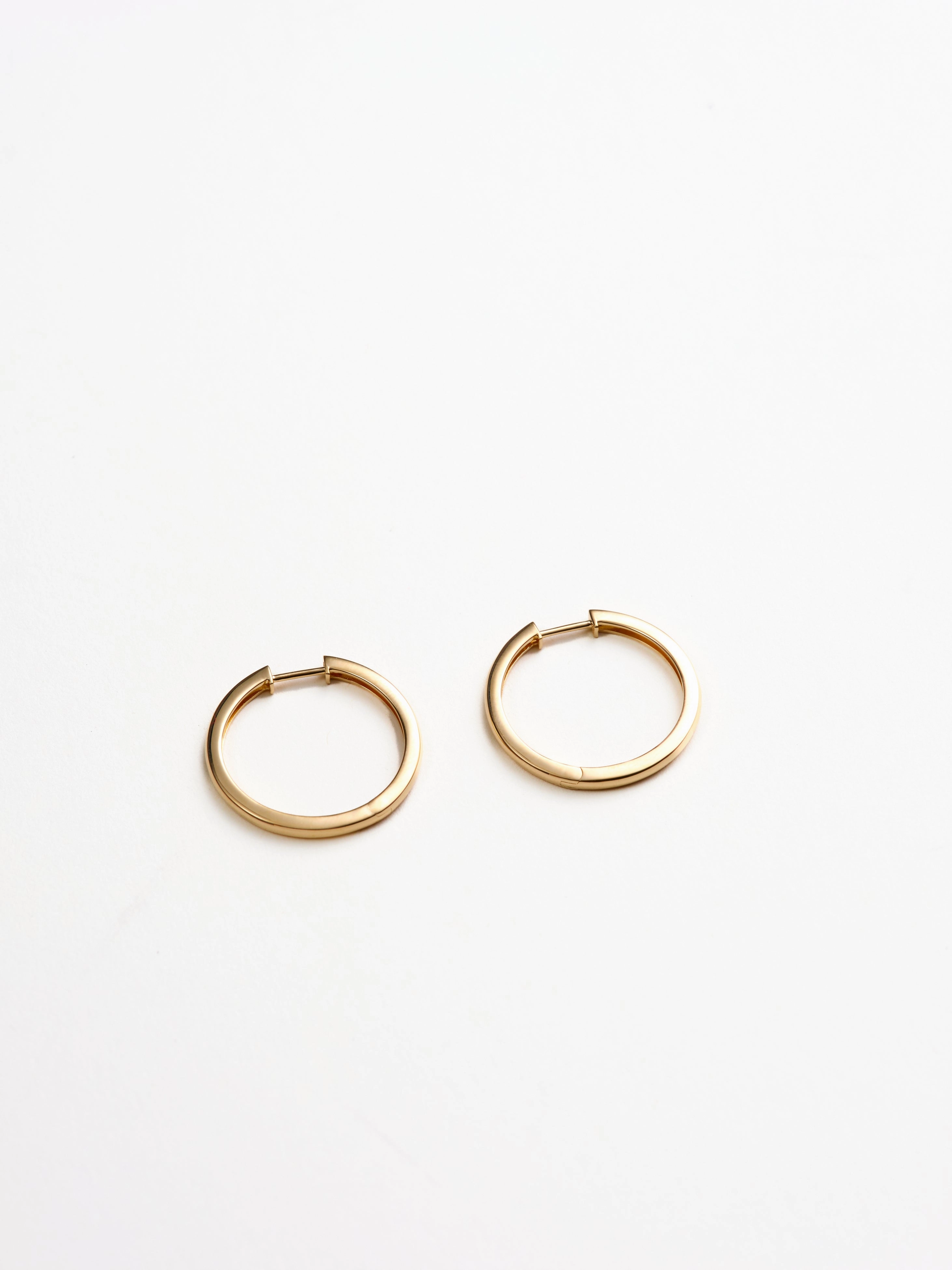 Bailey 25mm 14K Solid Gold Hoops