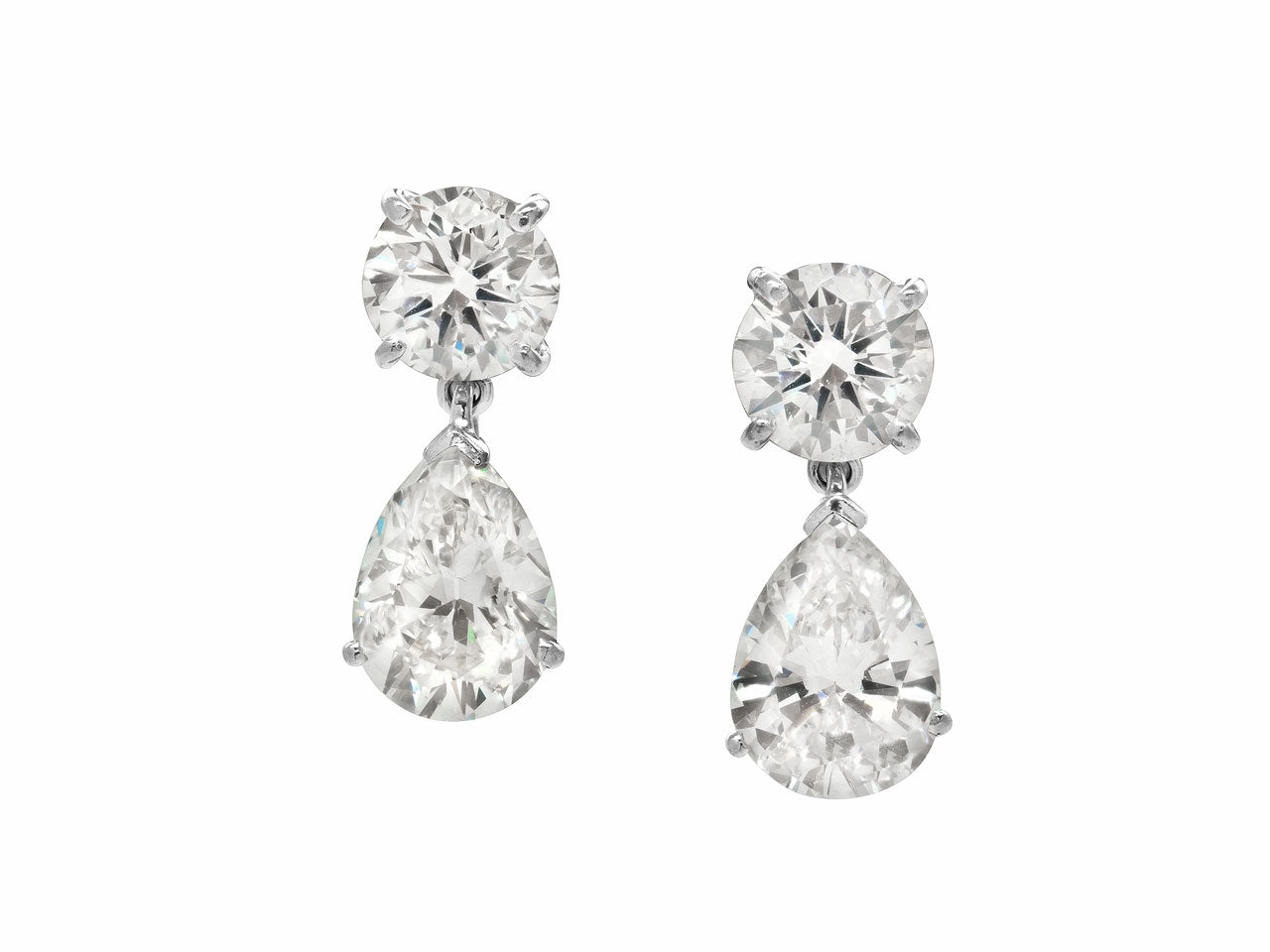Beladora 'Bespoke' Diamond Drop Earrings, 5.04 total carats, in Platinum