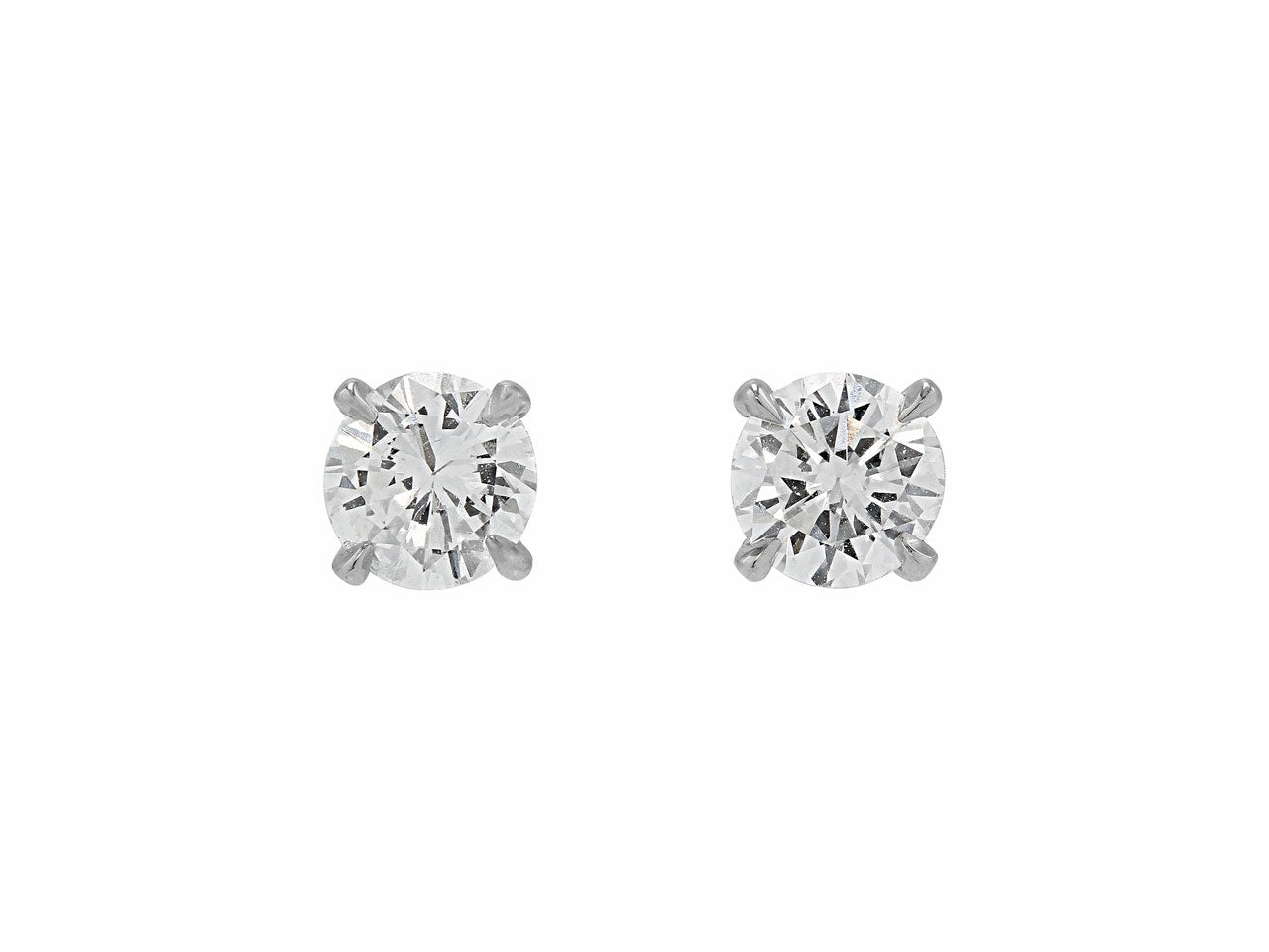 Beladora 'Bespoke' Diamond Stud Earrings, 1.12 total carats, in Platinum