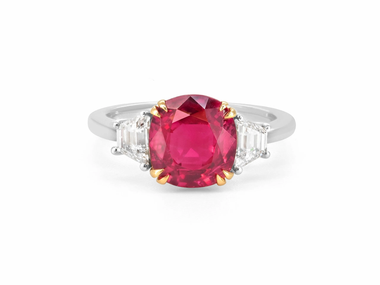 Beladora 'Bespoke' Red Spinel Ring, 3.15 Carat Burma No Heat, in Platinum