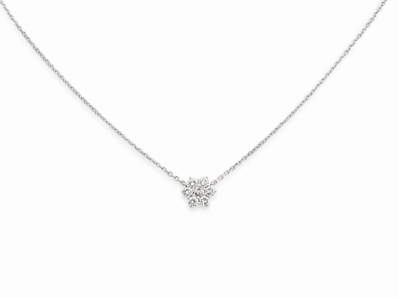 Beladora 'Reimagined' Floral Diamond Pendant in 18K White Gold