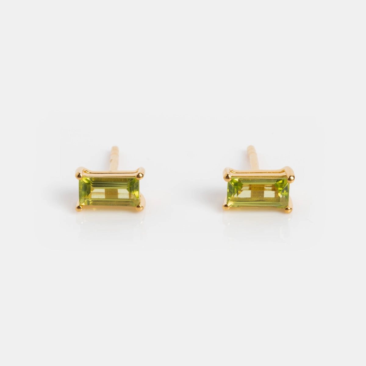 Birthstone Baguette Studs