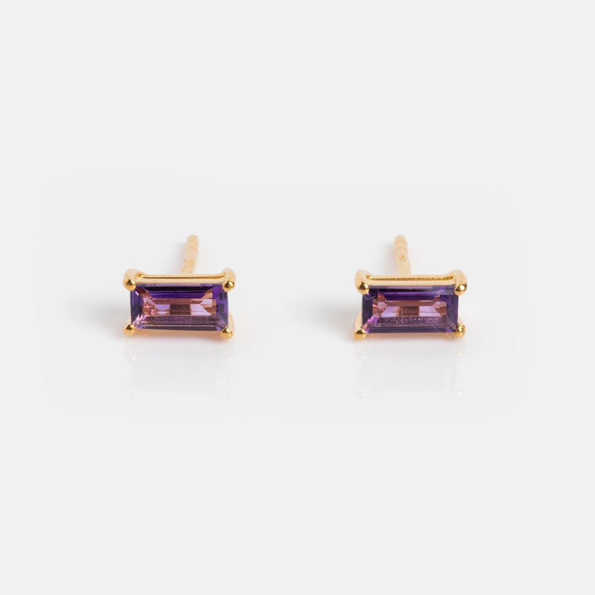 Birthstone Baguette Studs