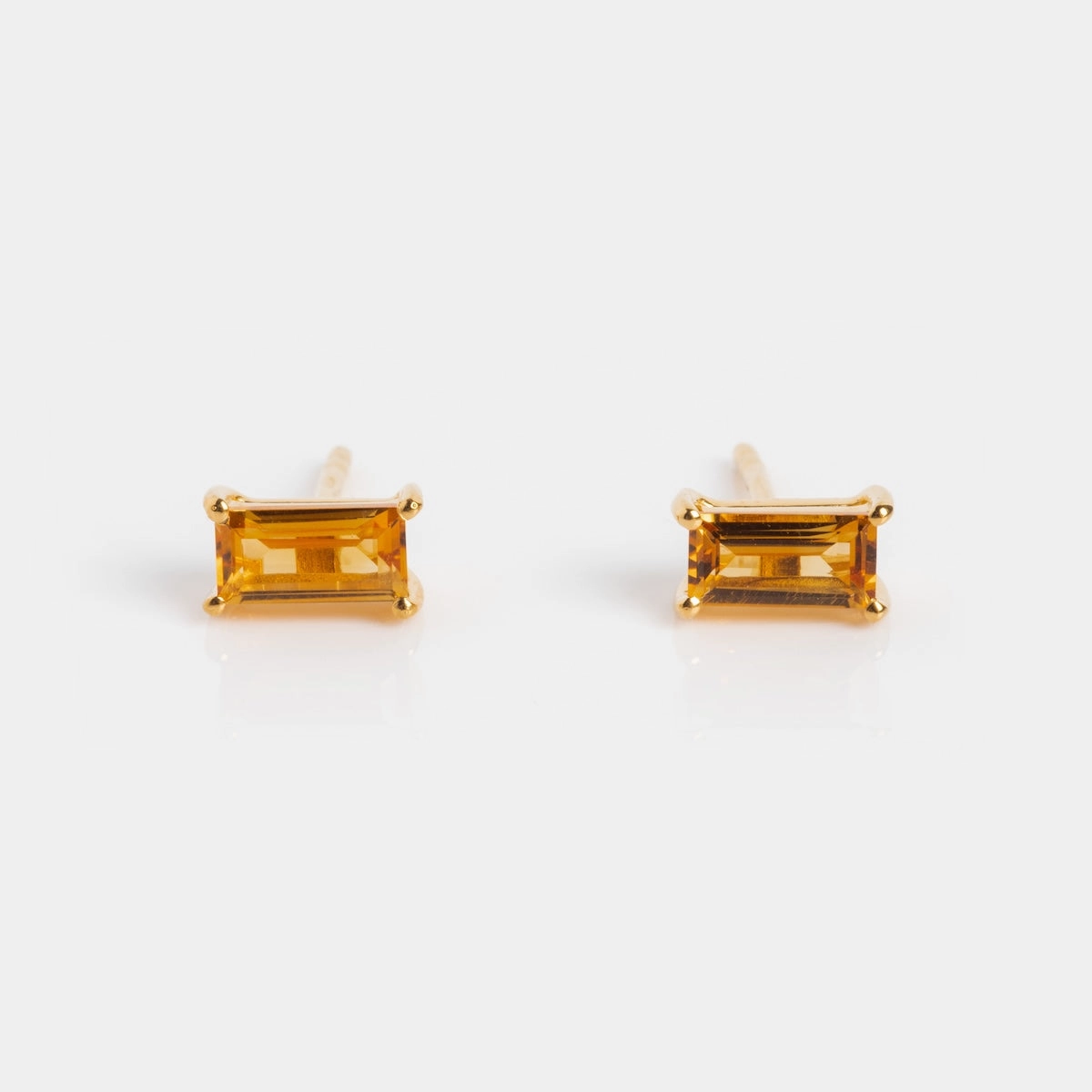 Birthstone Baguette Studs