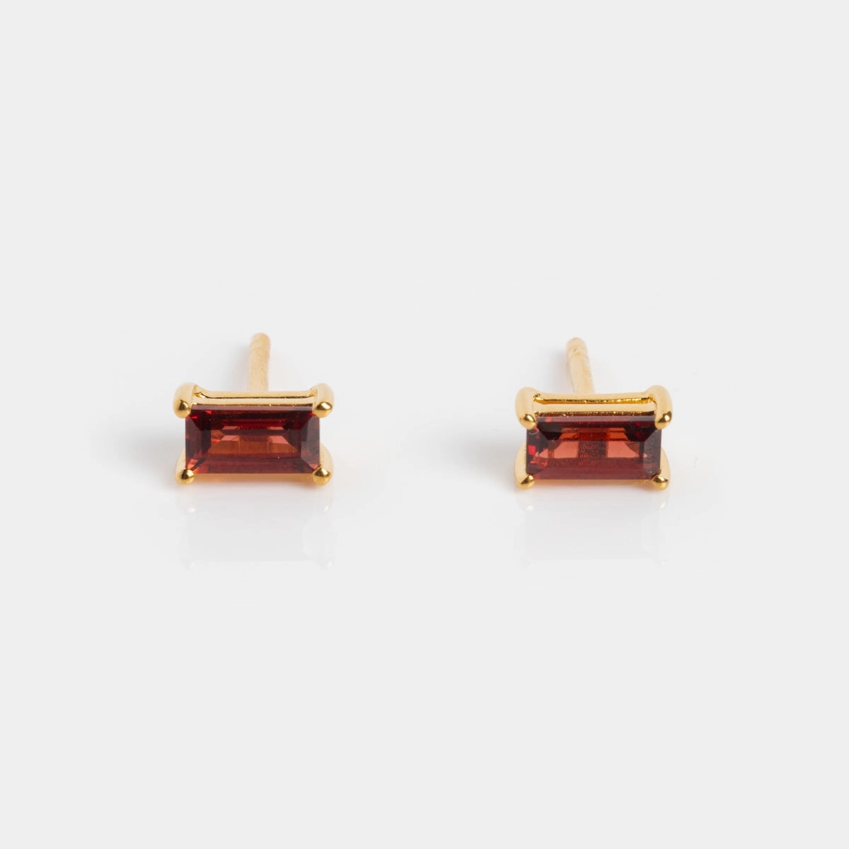 Birthstone Baguette Studs
