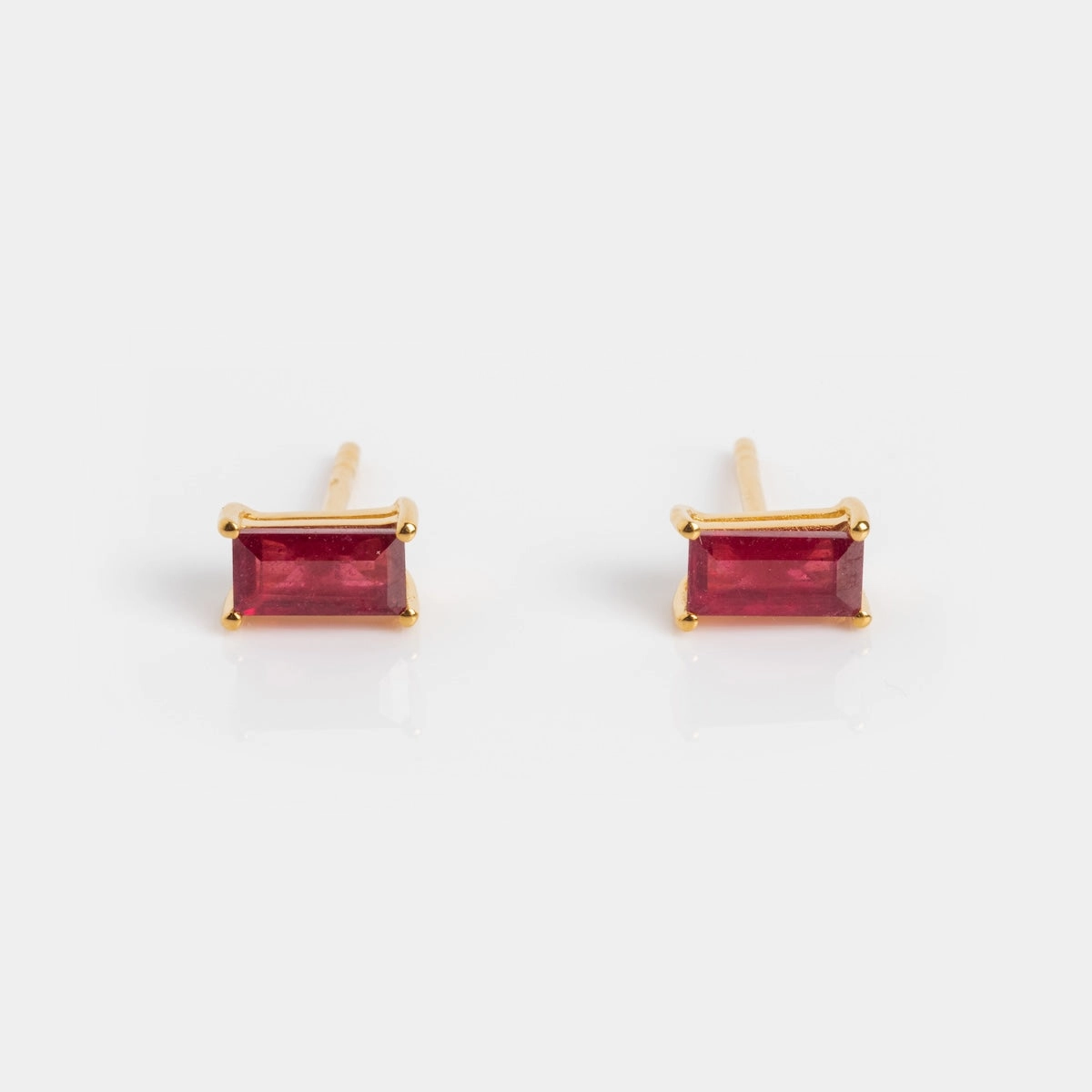 Birthstone Baguette Studs