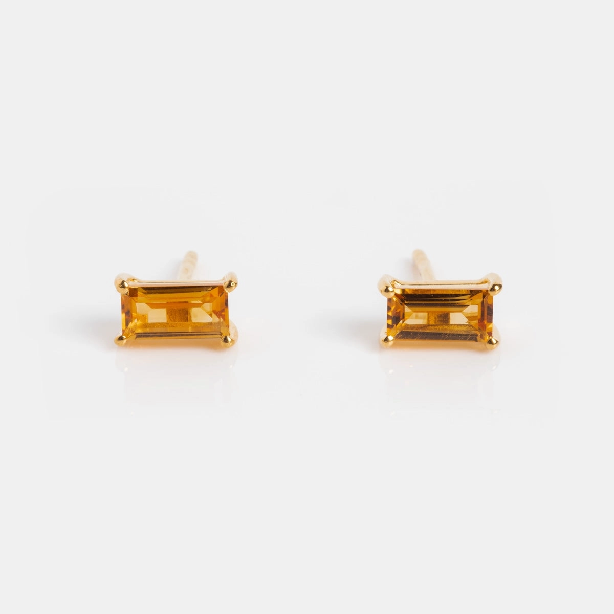 Birthstone Baguette Studs