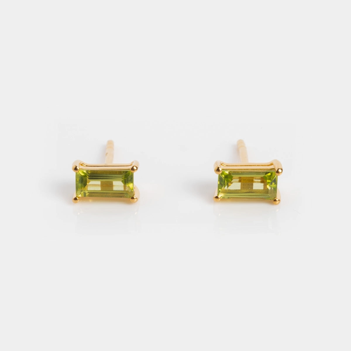 Birthstone Baguette Studs