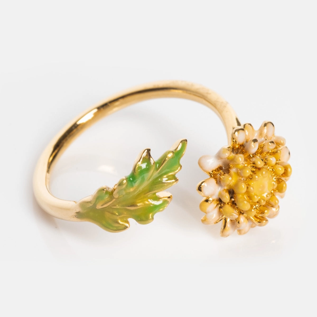 Blooming Color Adjustable Enamel Birth Flower Ring