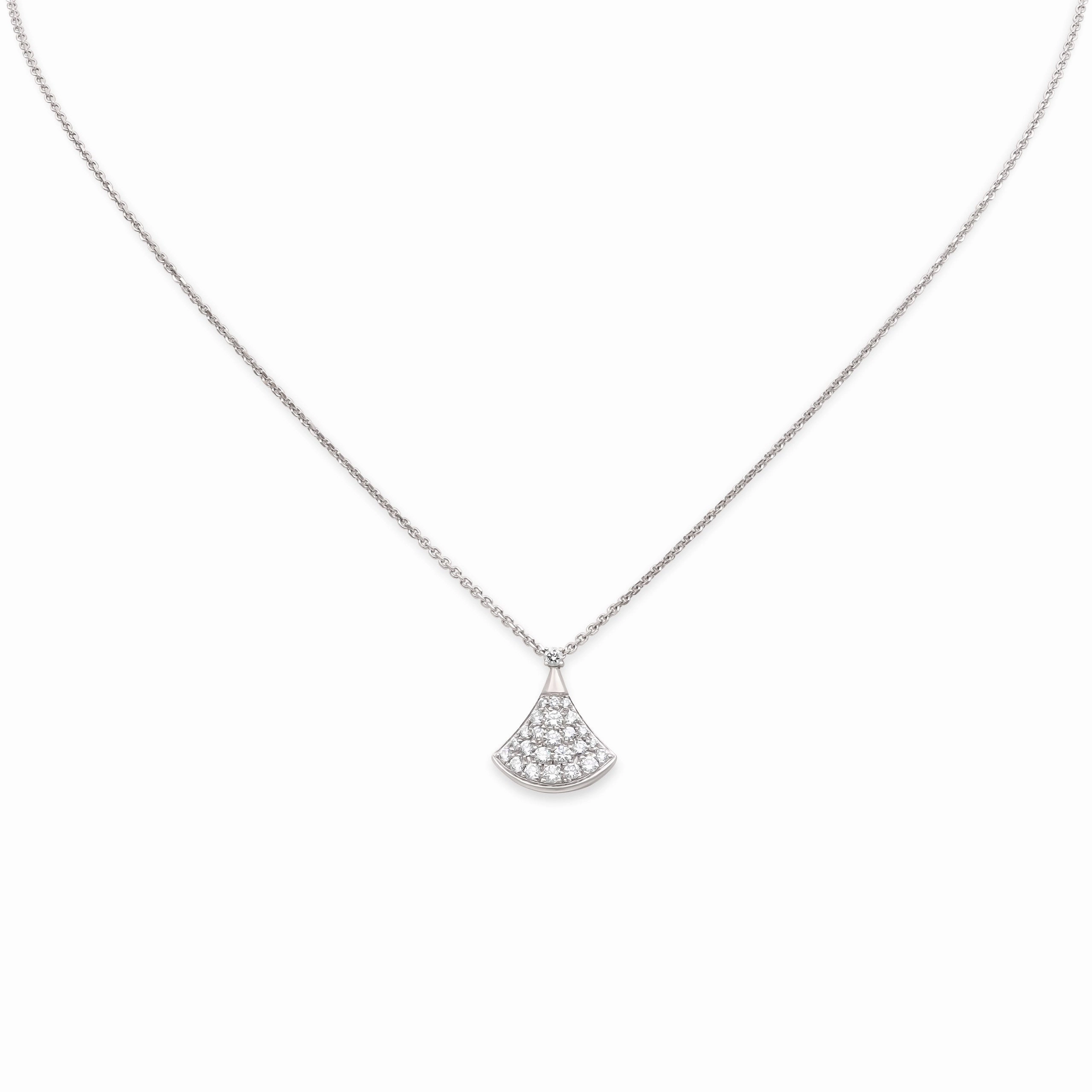 Bulgari 'Diva's Dream' Diamond Necklace in 18K White Gold