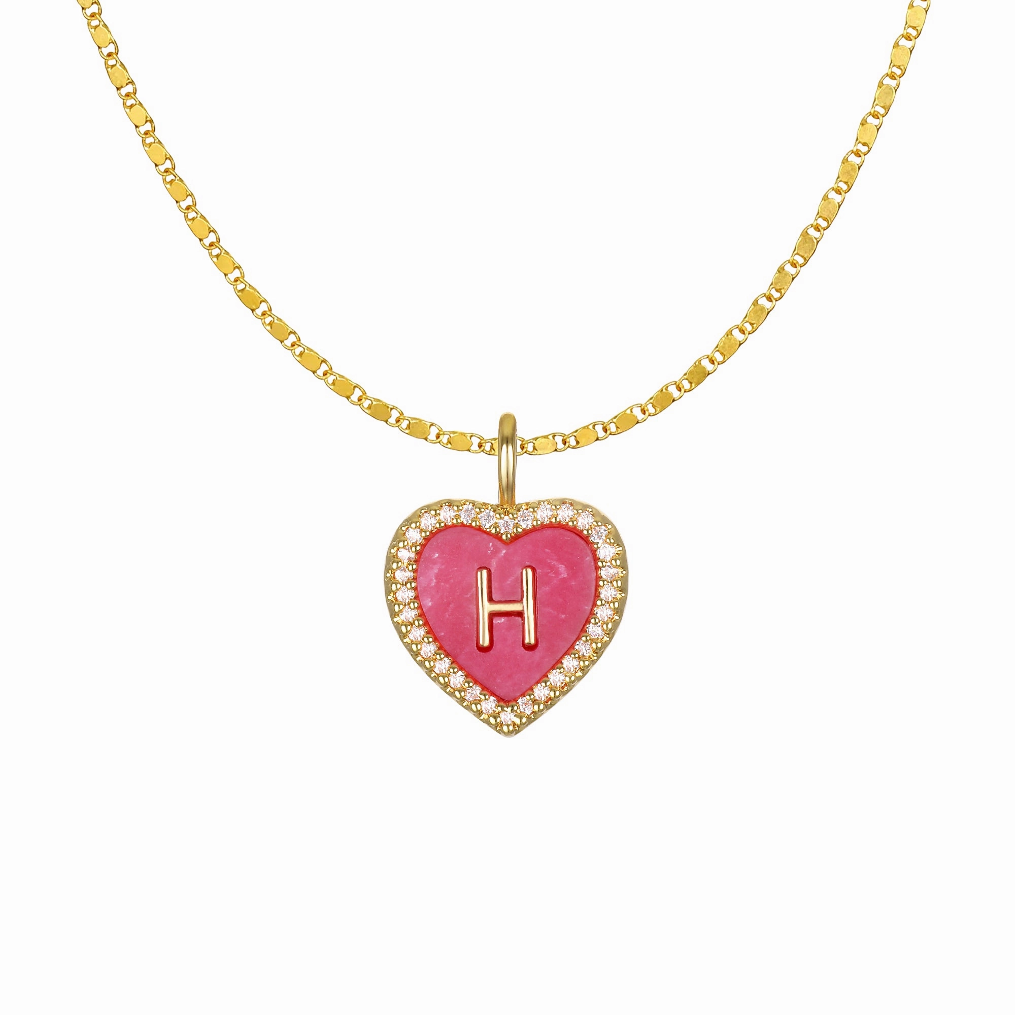 Cami Heart Initial Necklace