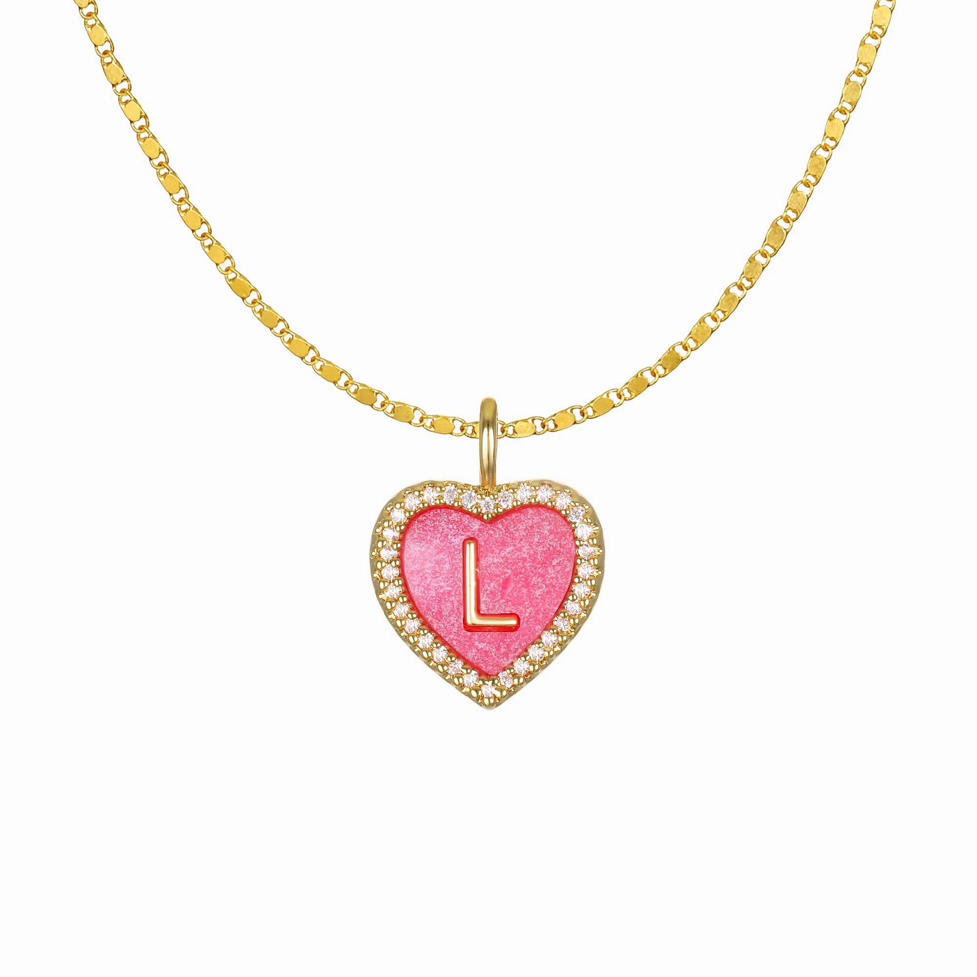 Cami Heart Initial Necklace