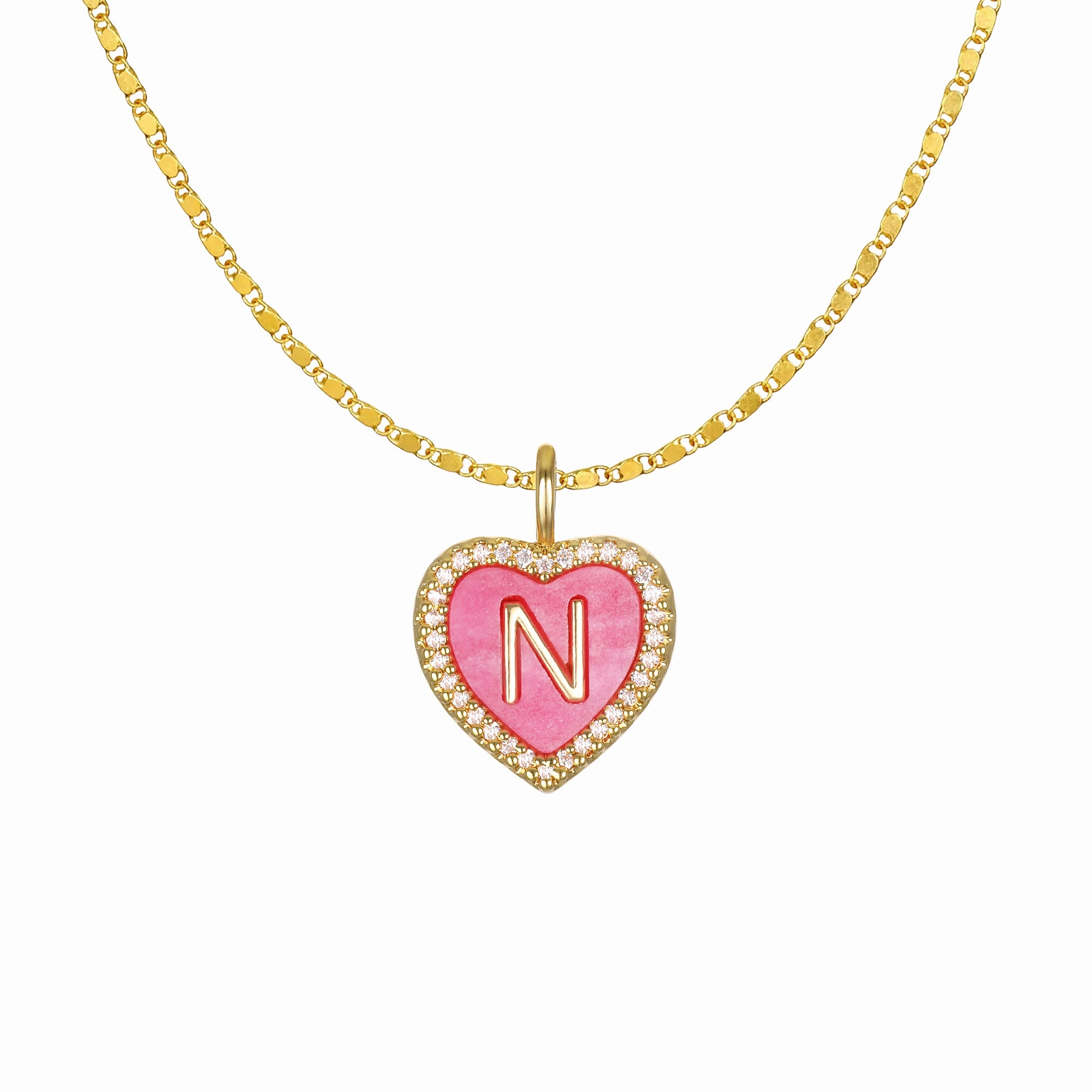 Cami Heart Initial Necklace