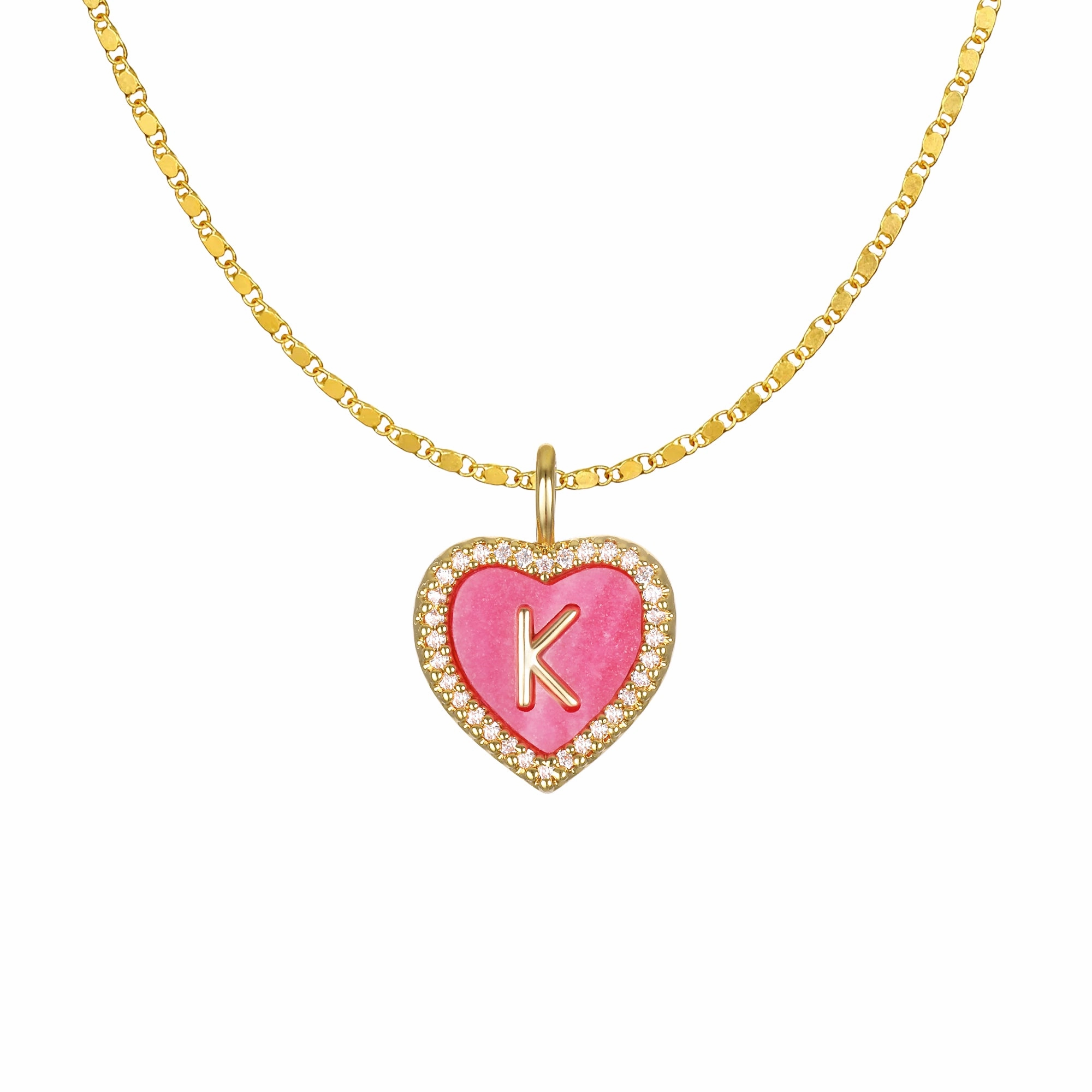 Cami Heart Initial Necklace
