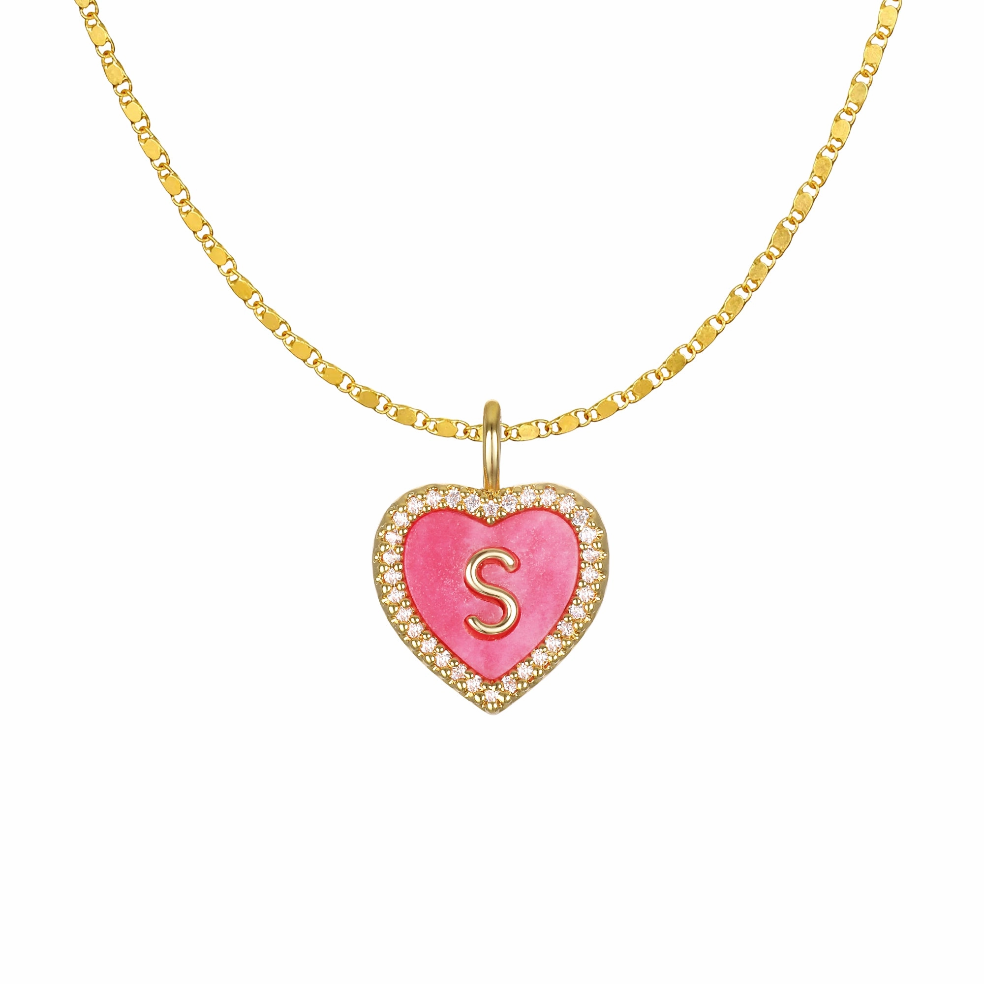 Cami Heart Initial Necklace