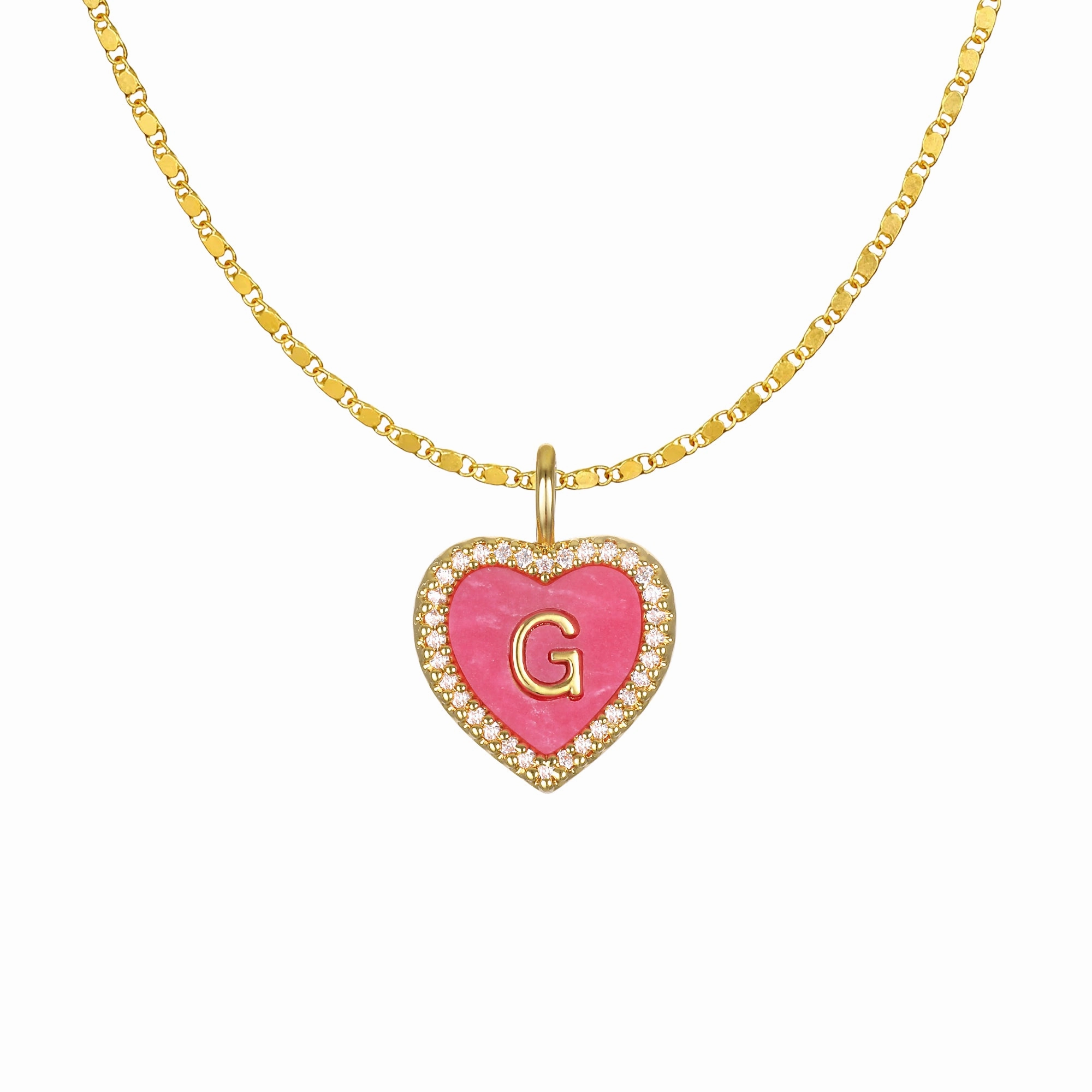 Cami Heart Initial Necklace