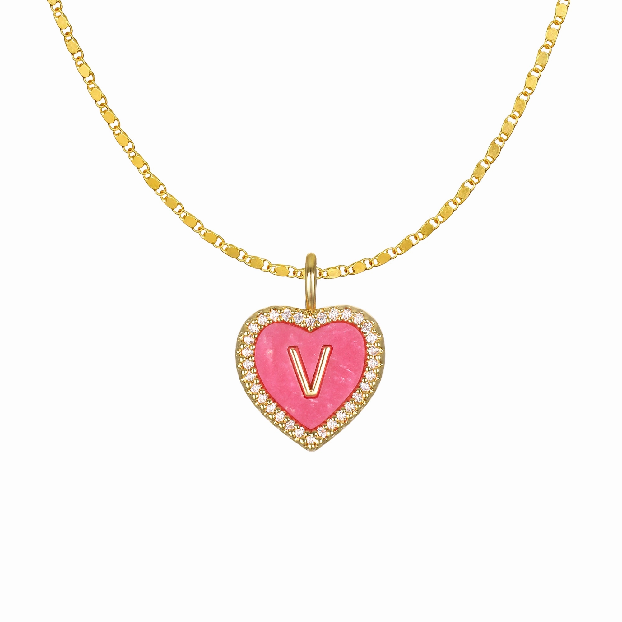 Cami Heart Initial Necklace