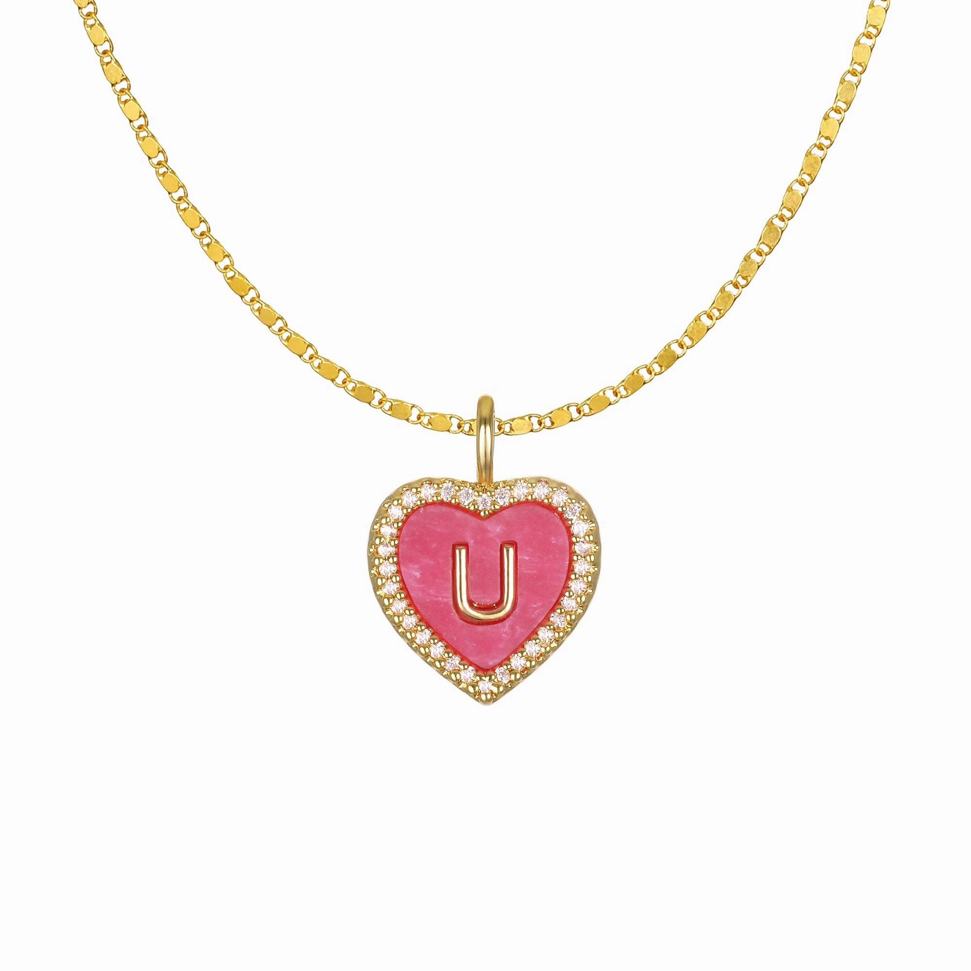 Cami Heart Initial Necklace
