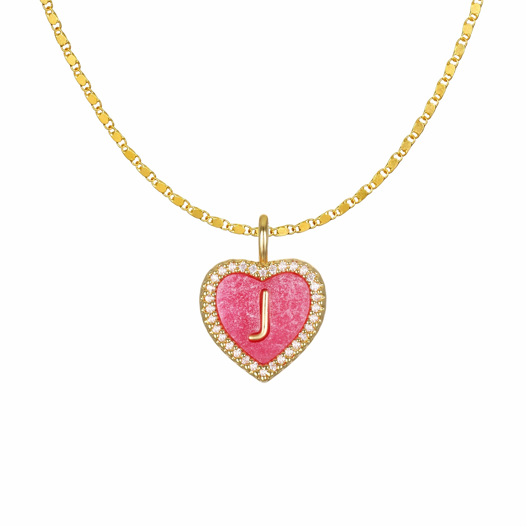 Cami Heart Initial Necklace