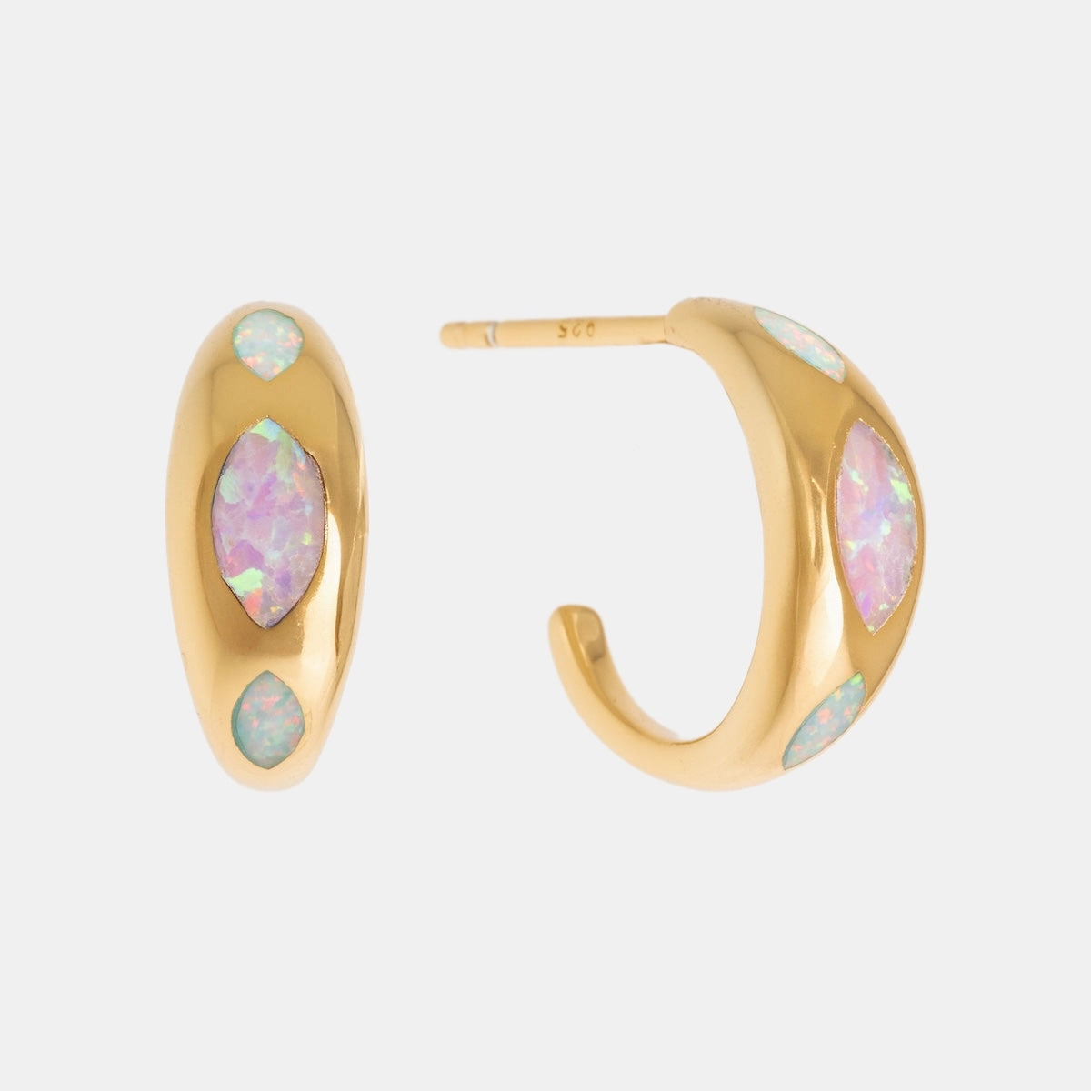 Caribbean Opal Hoops