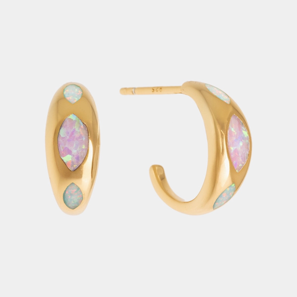Caribbean Opal Hoops