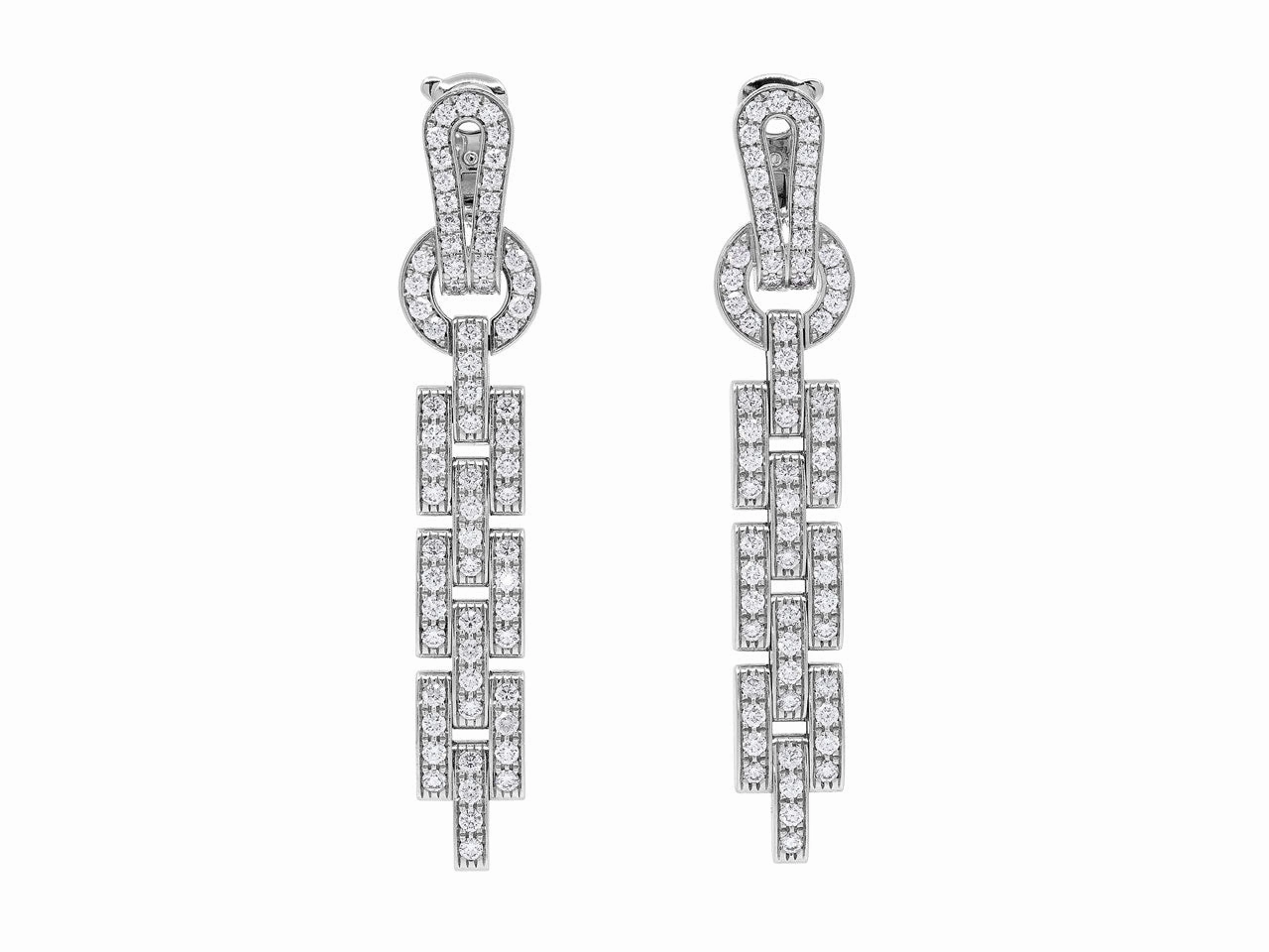 Cartier 'Agrafe' Diamond Earrings in 18K White Gold