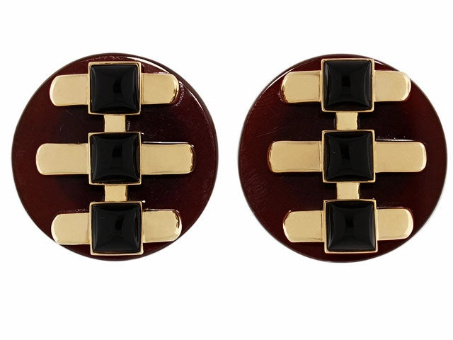 Cartier Aldo Cipullo Carnelian and Onyx Earrings in 18K Gold