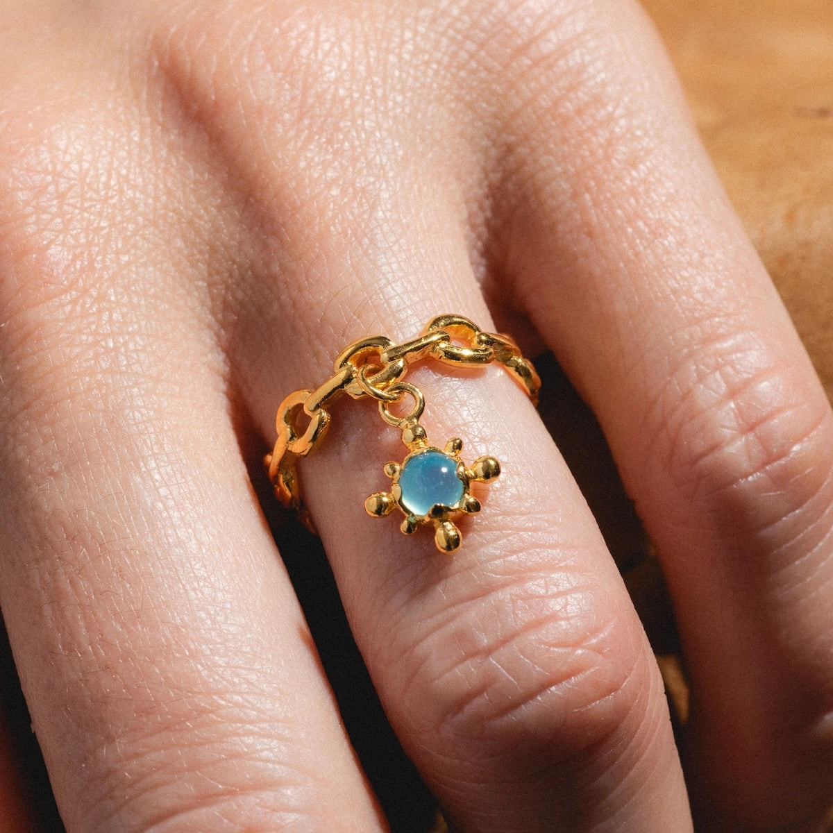 Chain Charm Ring