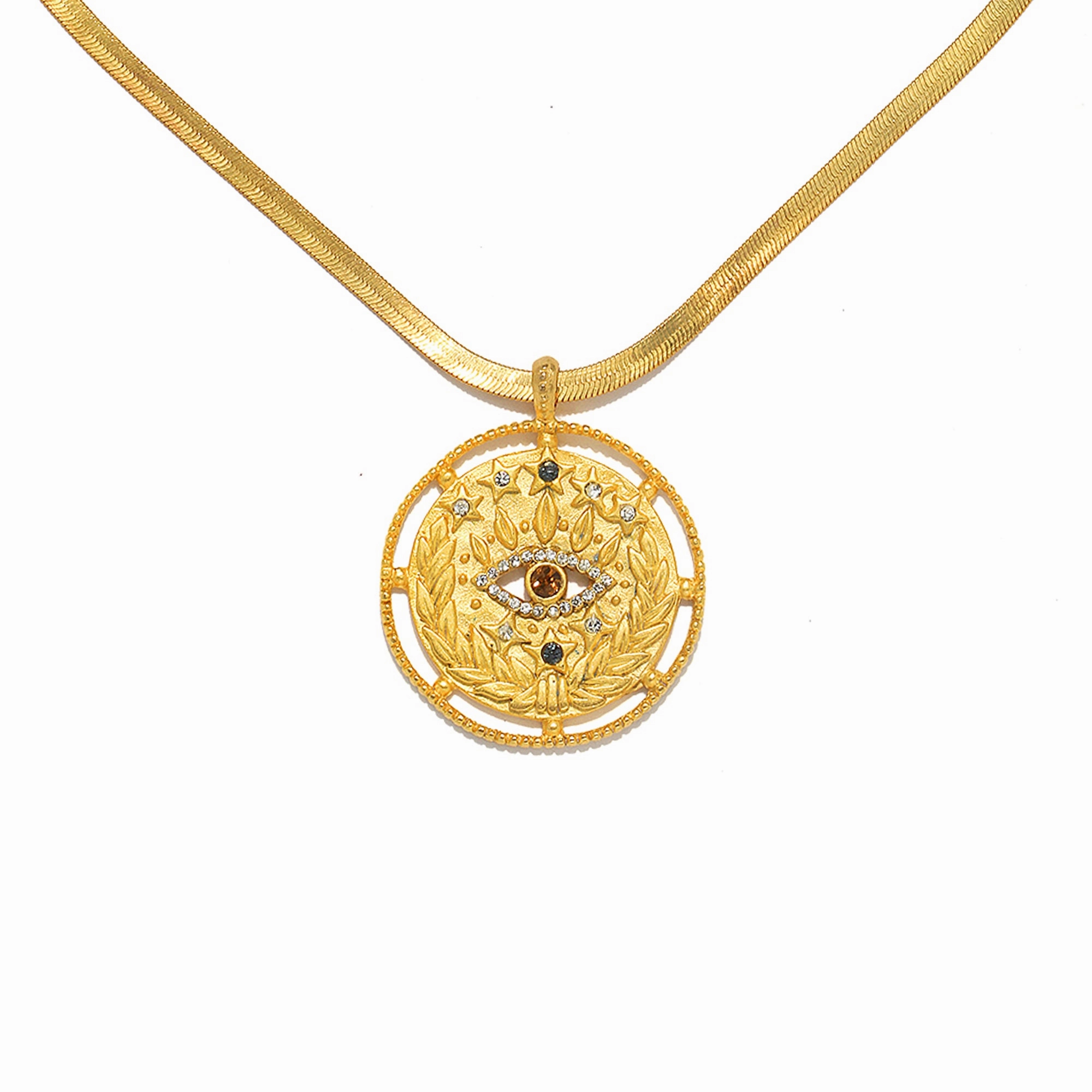 Cleopatra Evil Eye Necklace