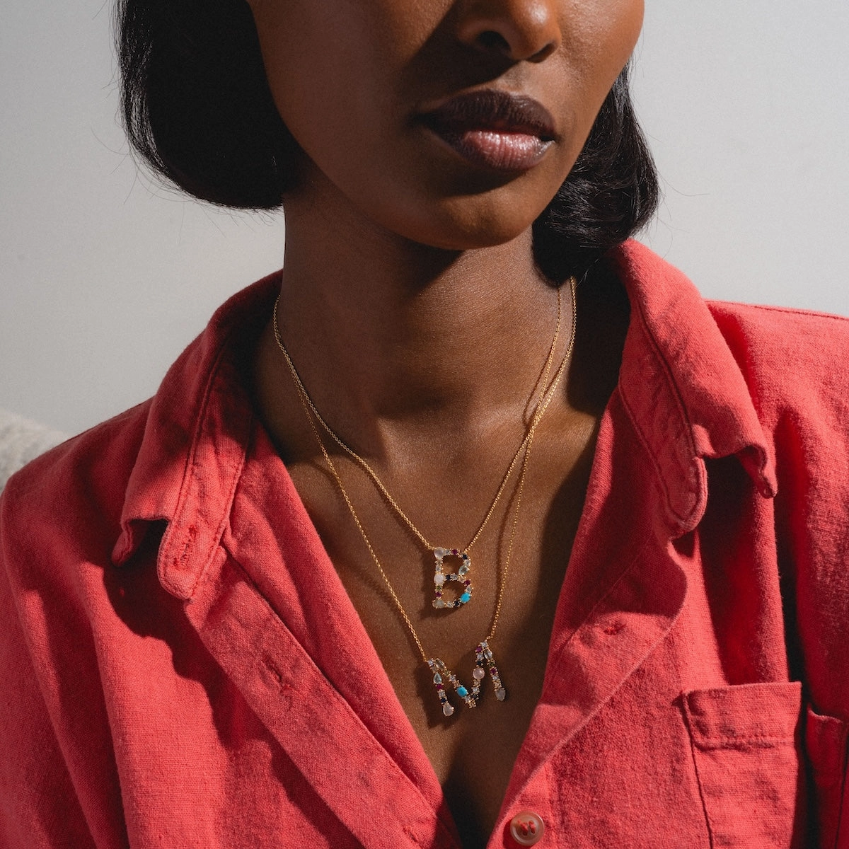 Colorful Monogram Pendant