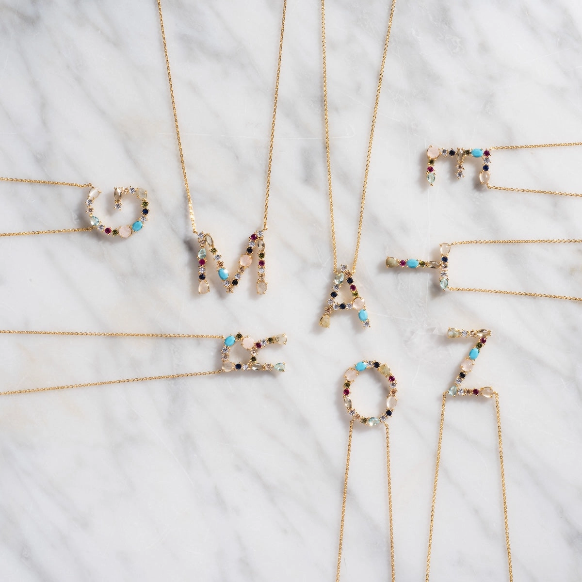 Colorful Monogram Pendant