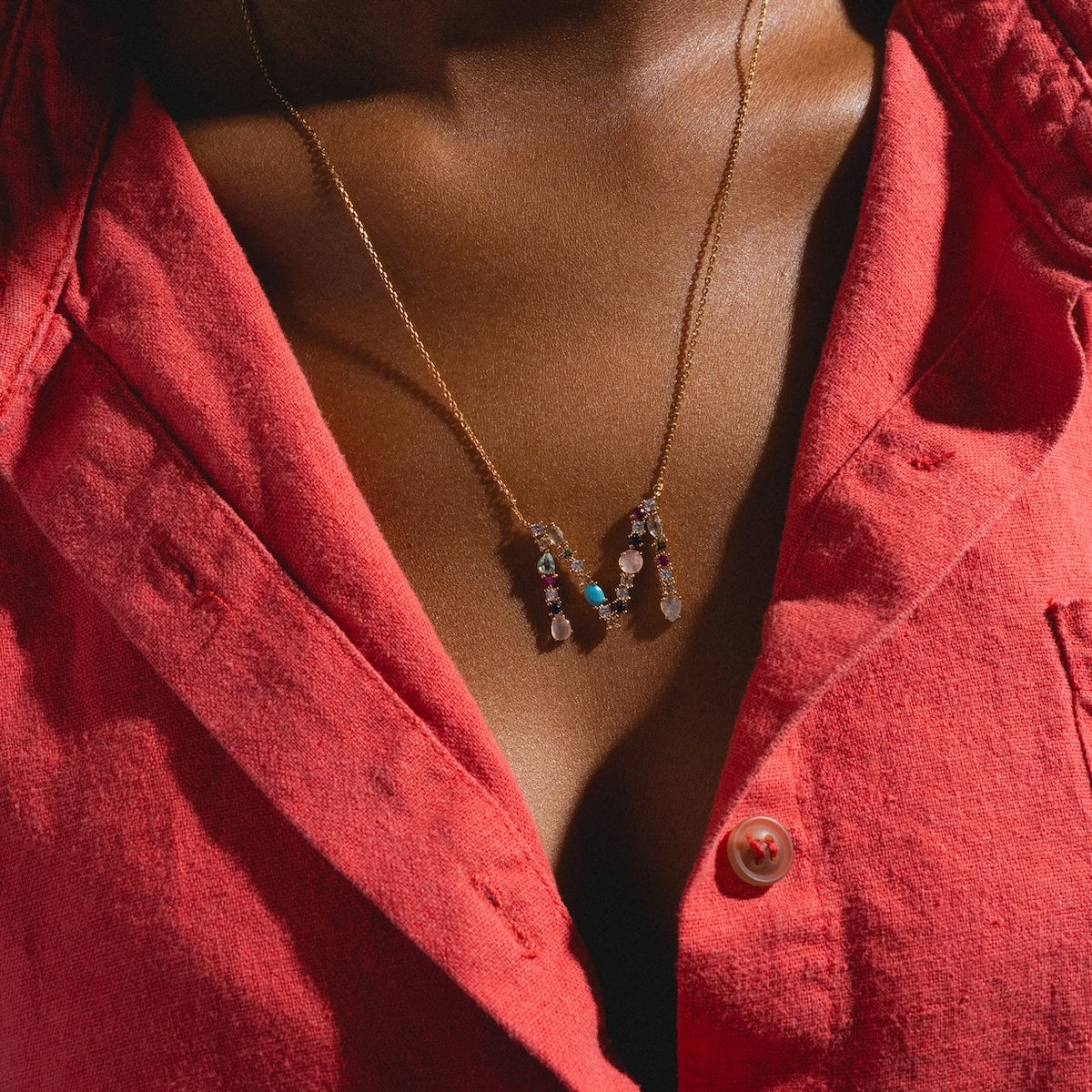 Colorful Monogram Pendant
