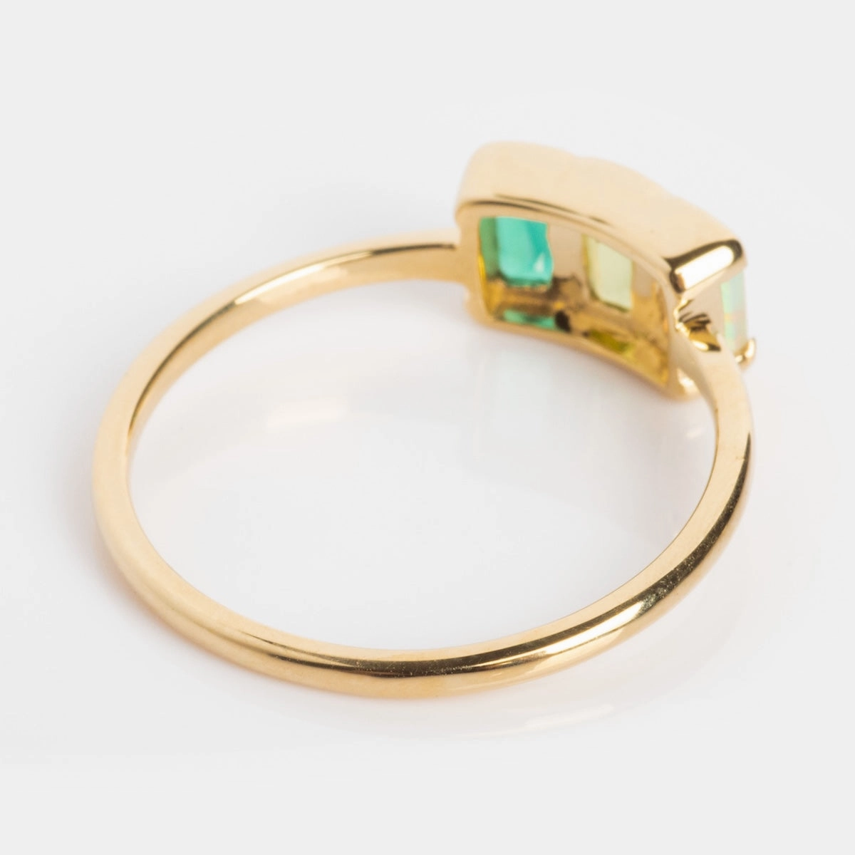 Customizable Acrostic Baguette Gemstone Ring