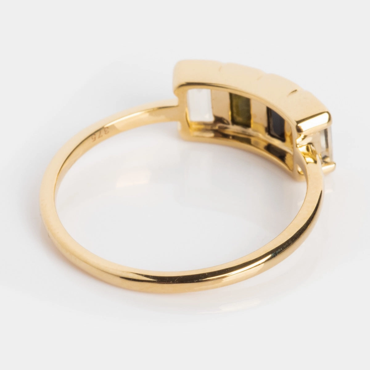 Customizable Acrostic Baguette Gemstone Ring