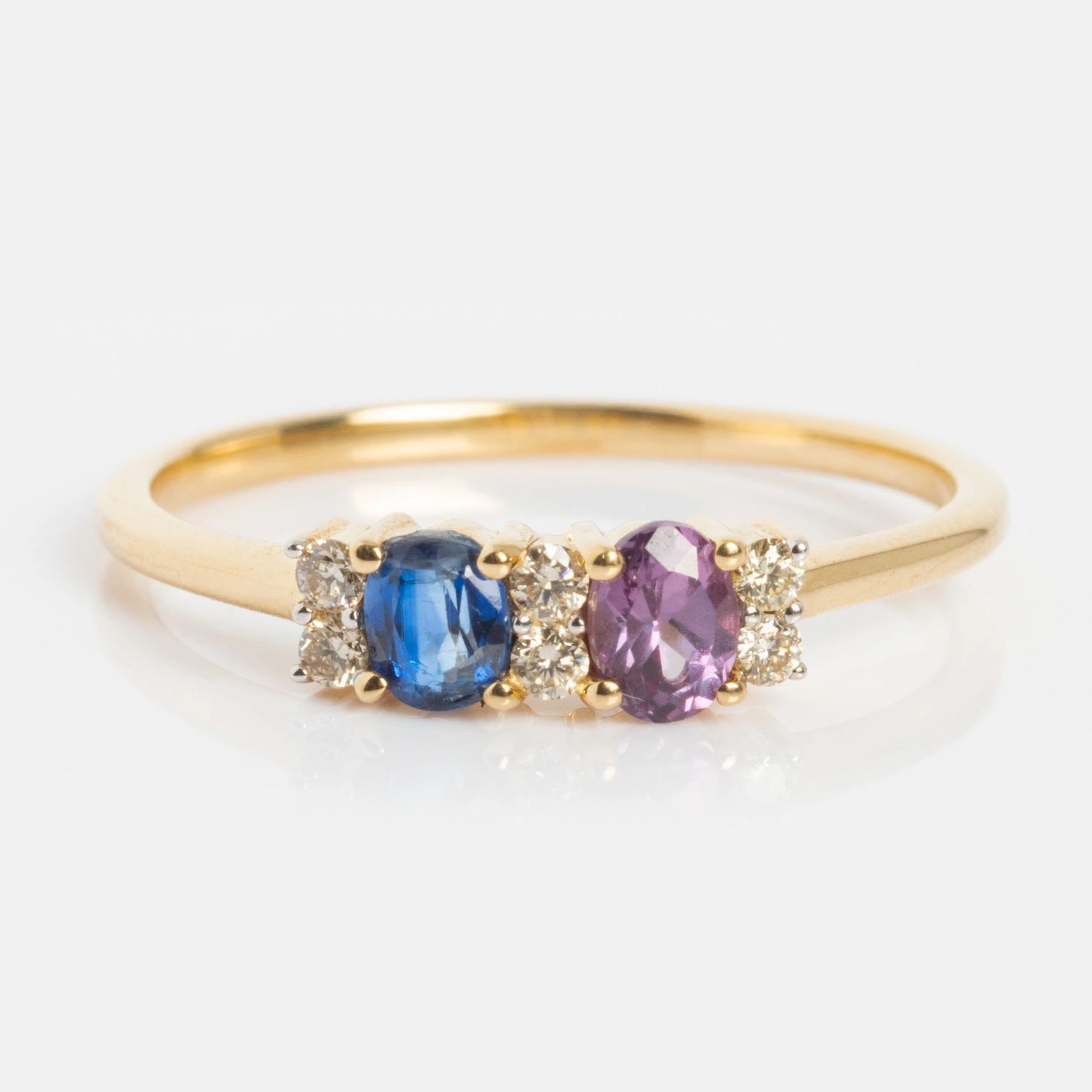 Customizable Acrostic Oval Gemstone Ring