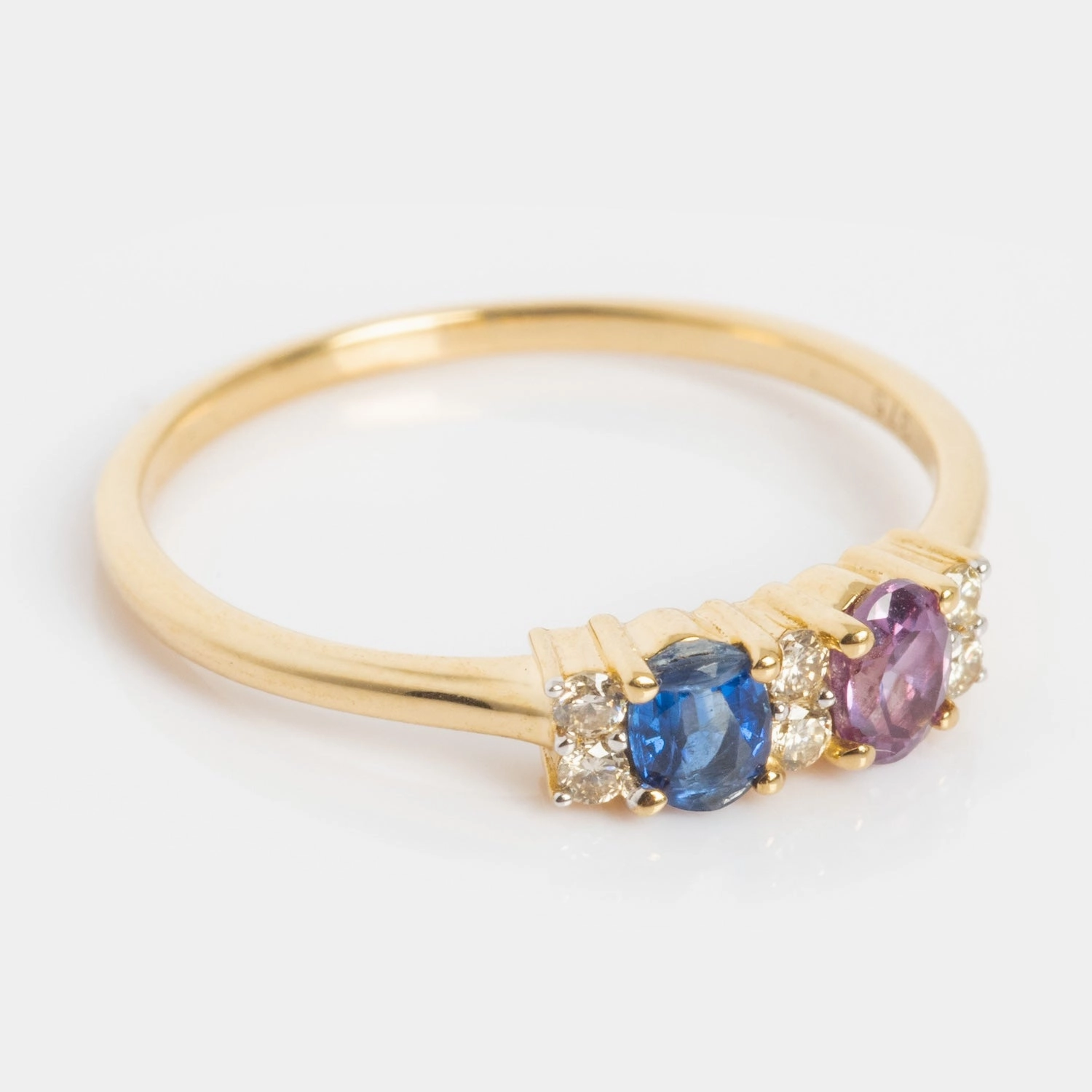 Customizable Acrostic Oval Gemstone Ring