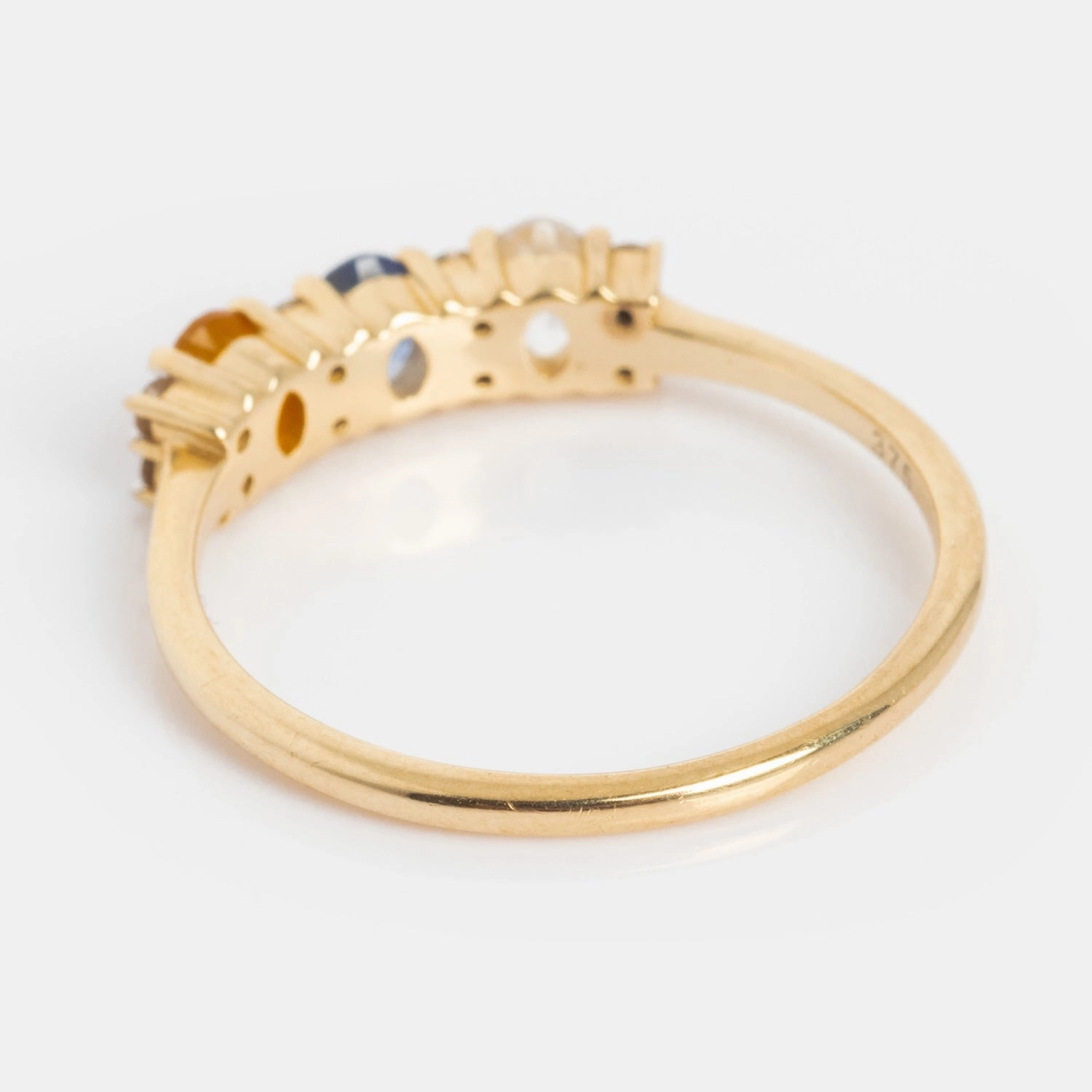 Customizable Acrostic Oval Gemstone Ring