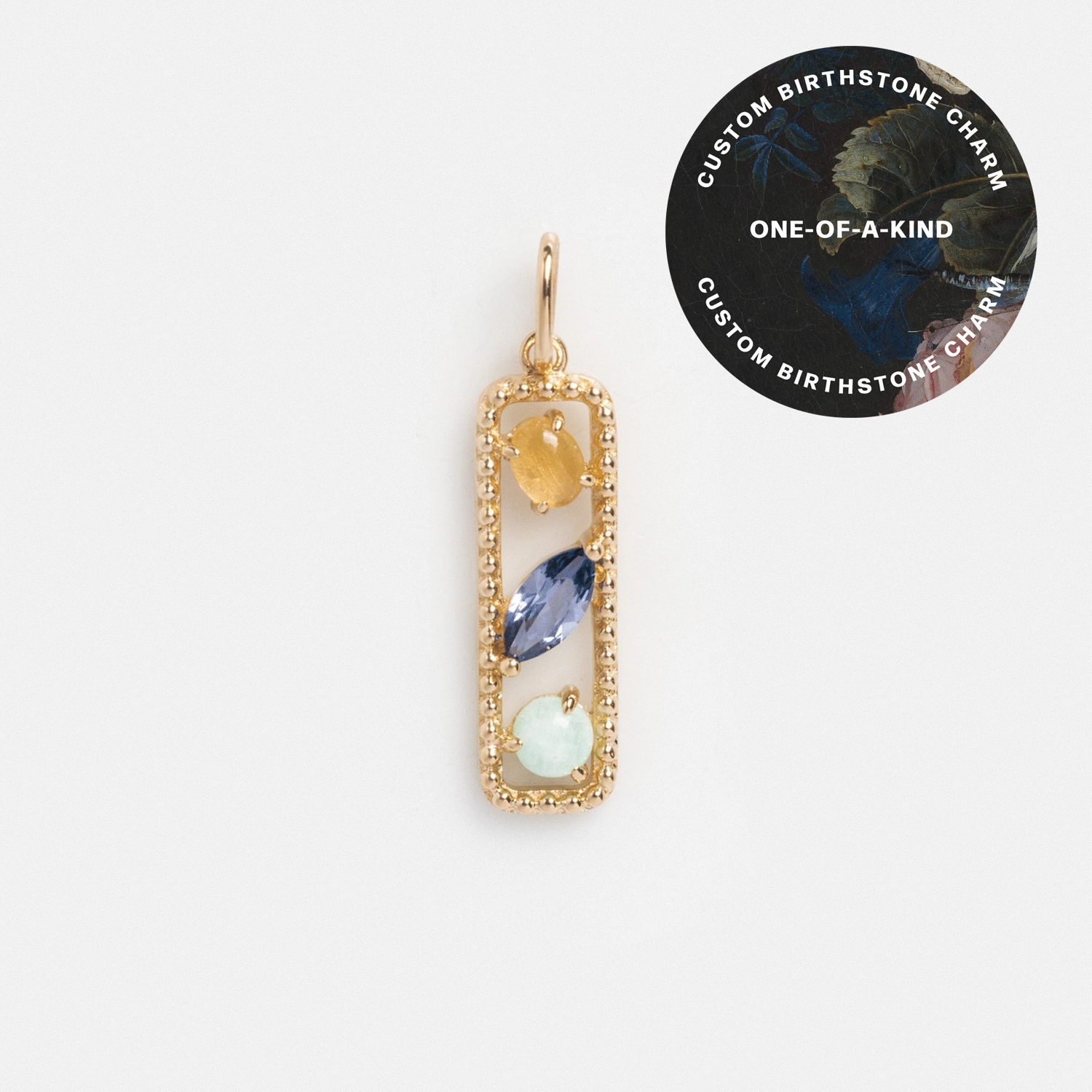 Customizable Floating Birthstone Charm